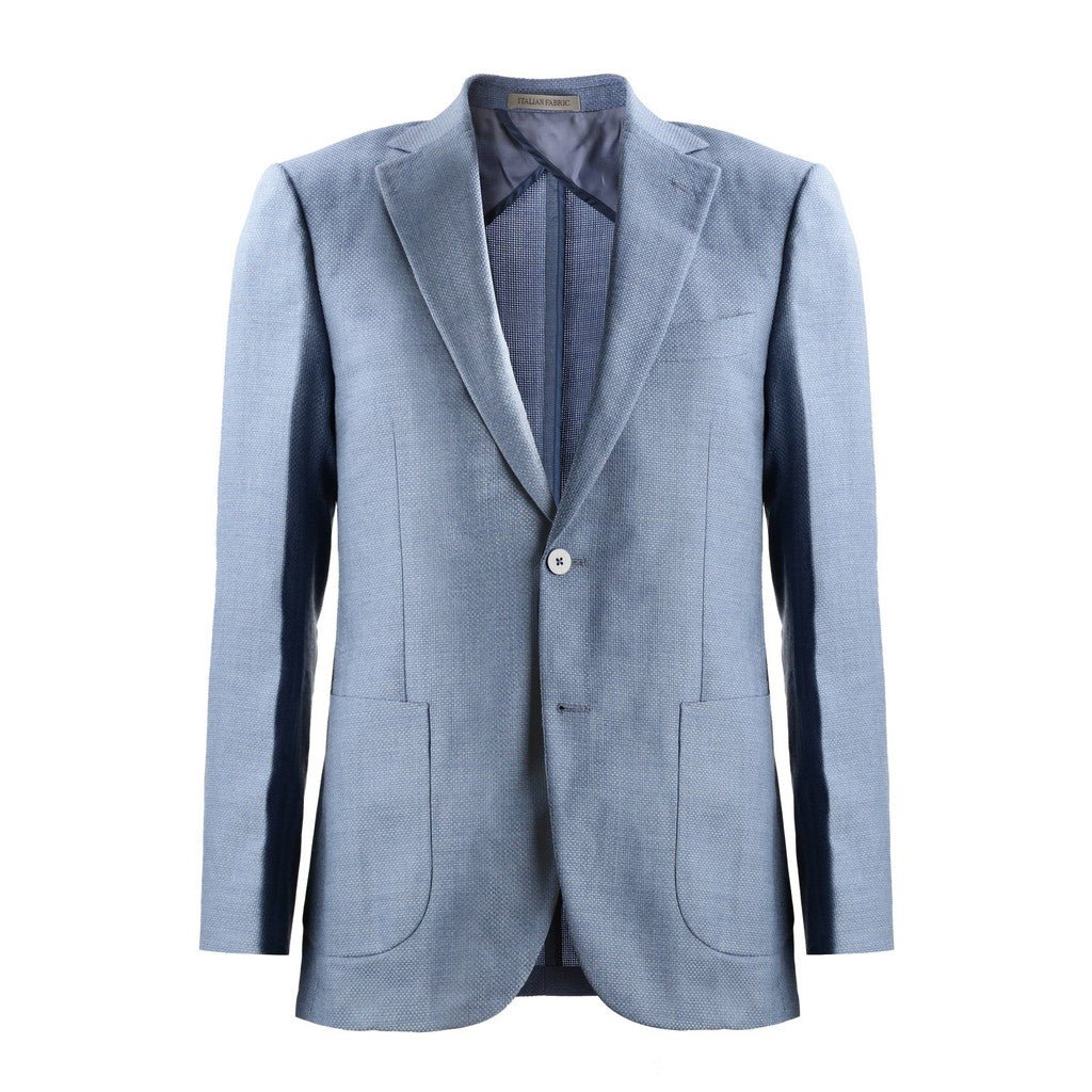 SARTORIAL EDGE Wool Edge Slim Notch Blazer BLUE - Henry Bucks