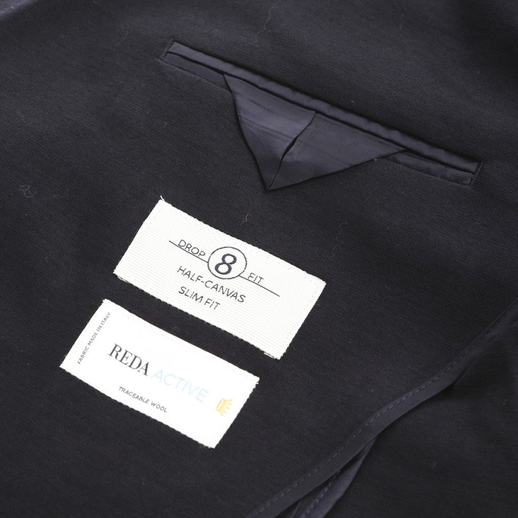 SARTORIAL EDGE Wool Edge Slim Notch Blazer DARK NAVY - Henry Bucks