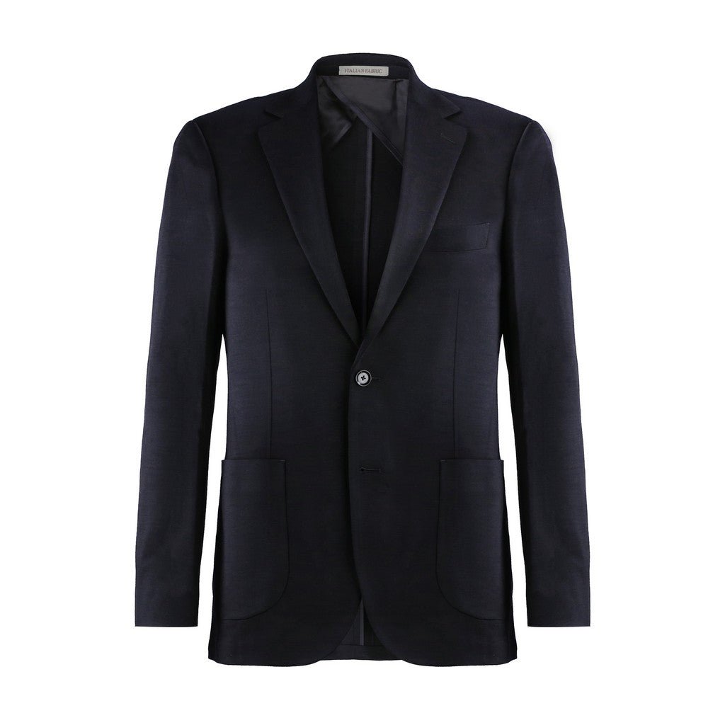 SARTORIAL EDGE Wool Edge Slim Notch Blazer DARK NAVY - Henry Bucks