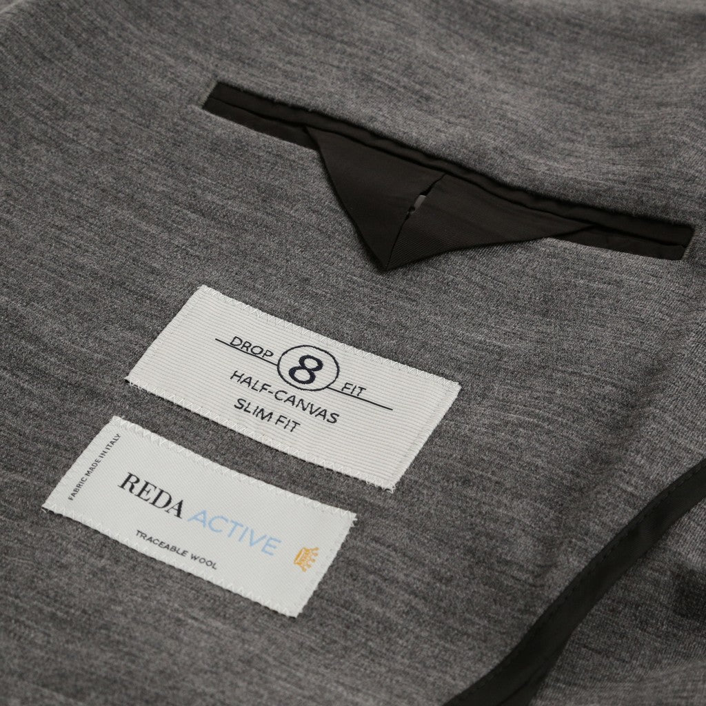 SARTORIAL EDGE Wool Edge Slim Notch Blazer GREY - Henry Bucks