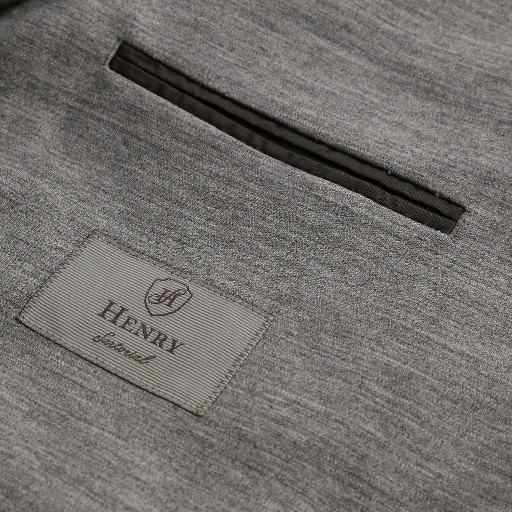 SARTORIAL EDGE Wool Edge Slim Notch Blazer GREY - Henry Bucks