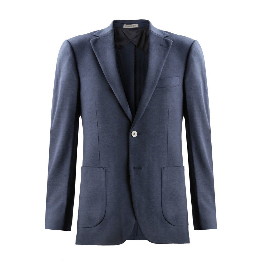 SARTORIAL EDGE Wool Edge Slim Notch Blazer MIDNIGHT NAVY - Henry Bucks