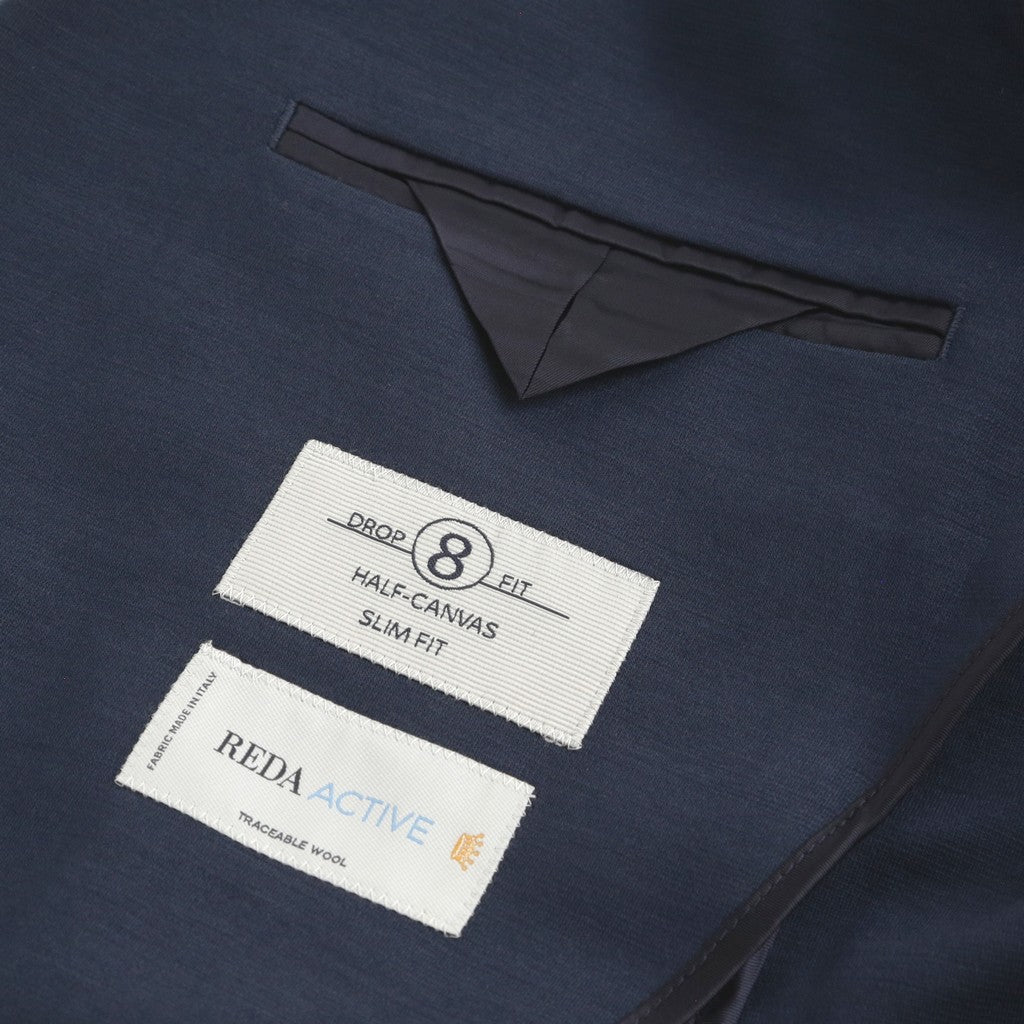 SARTORIAL EDGE Wool Edge Slim Notch Blazer MIDNIGHT NAVY - Henry Bucks