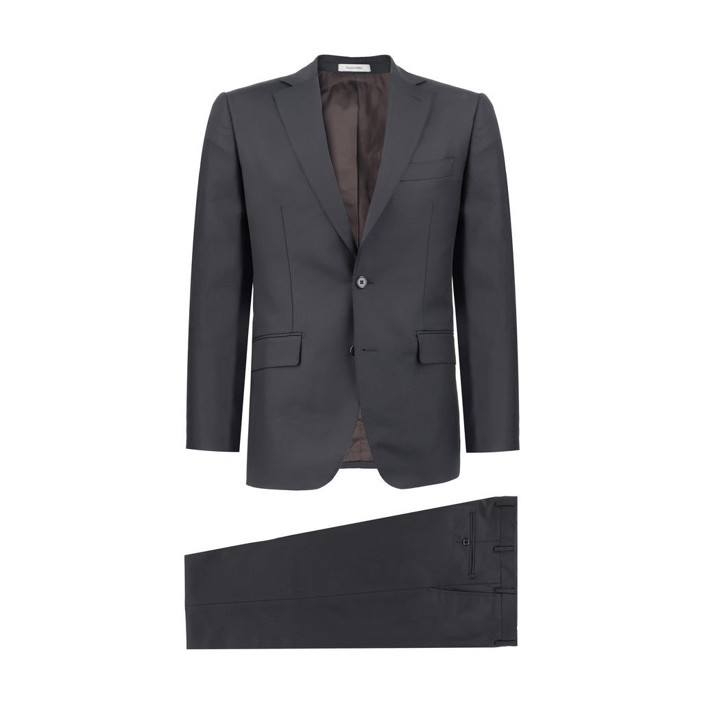 SARTORIAL EDGE Wool Suit BLACK - Henry Bucks