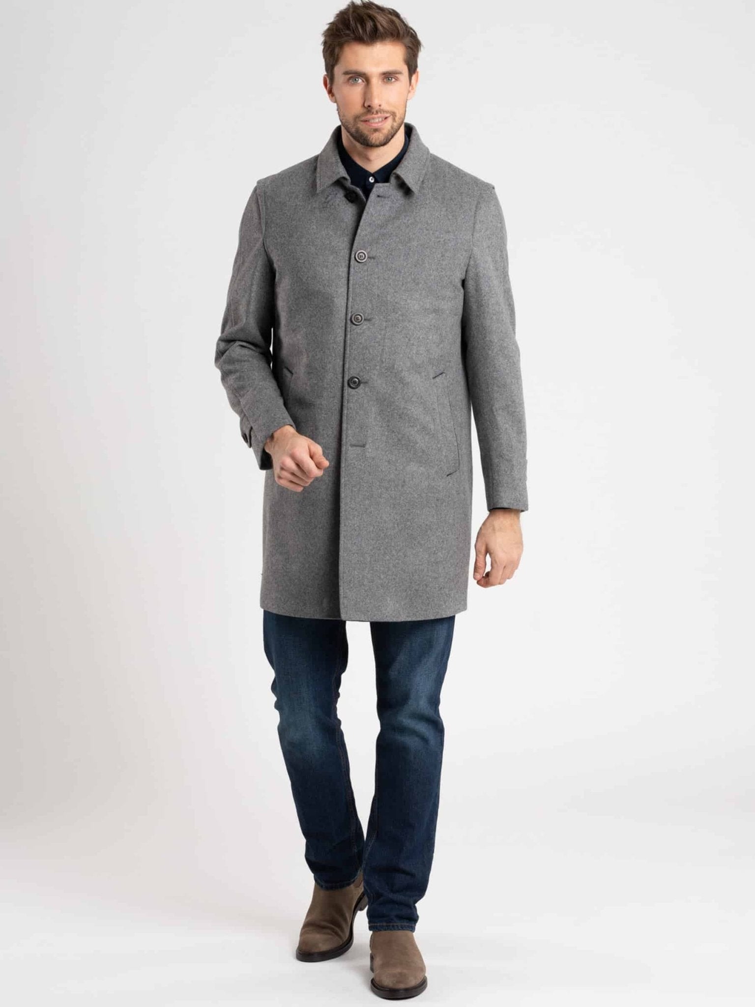 SCHNEIDERS Lucien 2.0 Blazer Coat GREY REG - Henry BucksOvercoats24AW230012 - GREY - R - 50