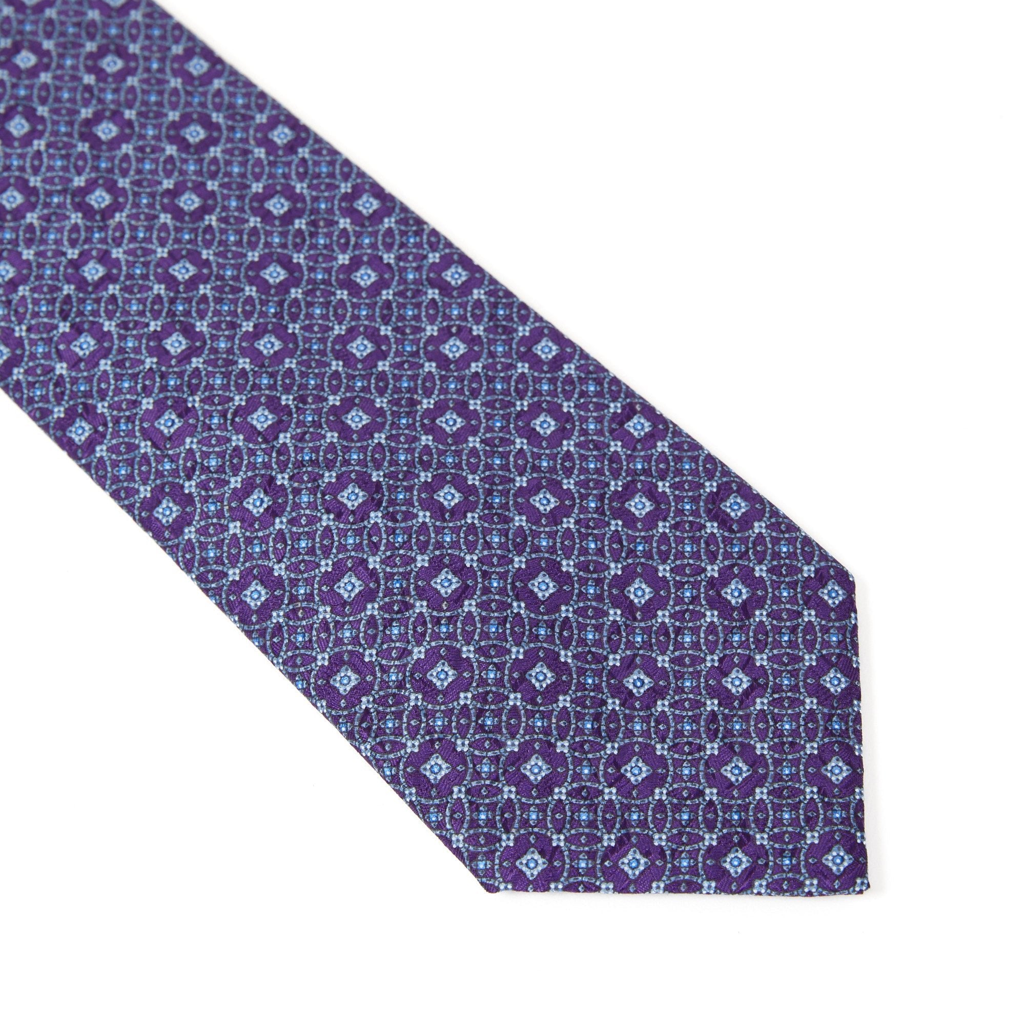 STEFANO RICCI Circle Pattern Tie PURPLE - Henry BucksTies13SS220086 - PRPL