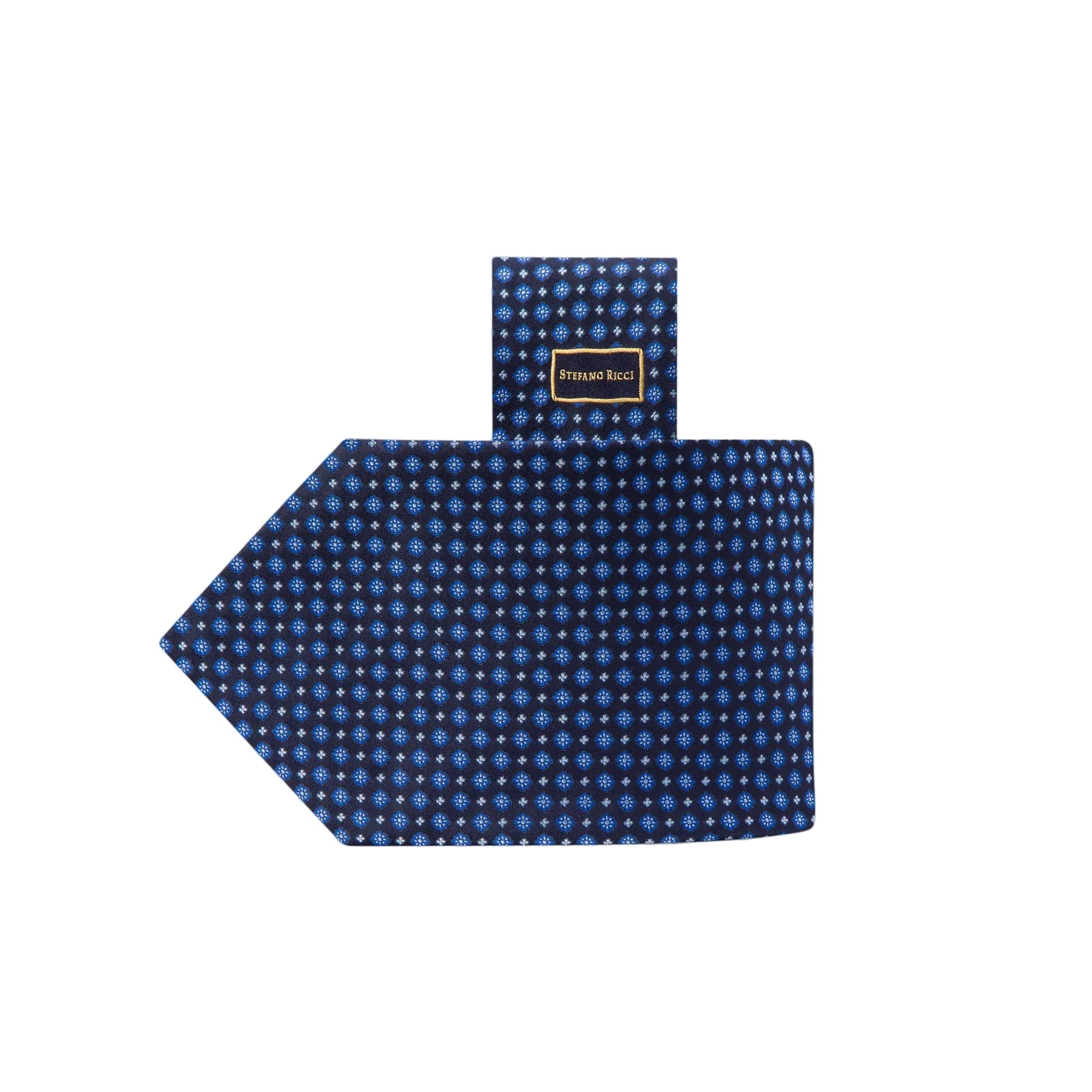 STEFANO RICCI Luxury Silk Long Tie BLACK/BLUE - Henry Bucks