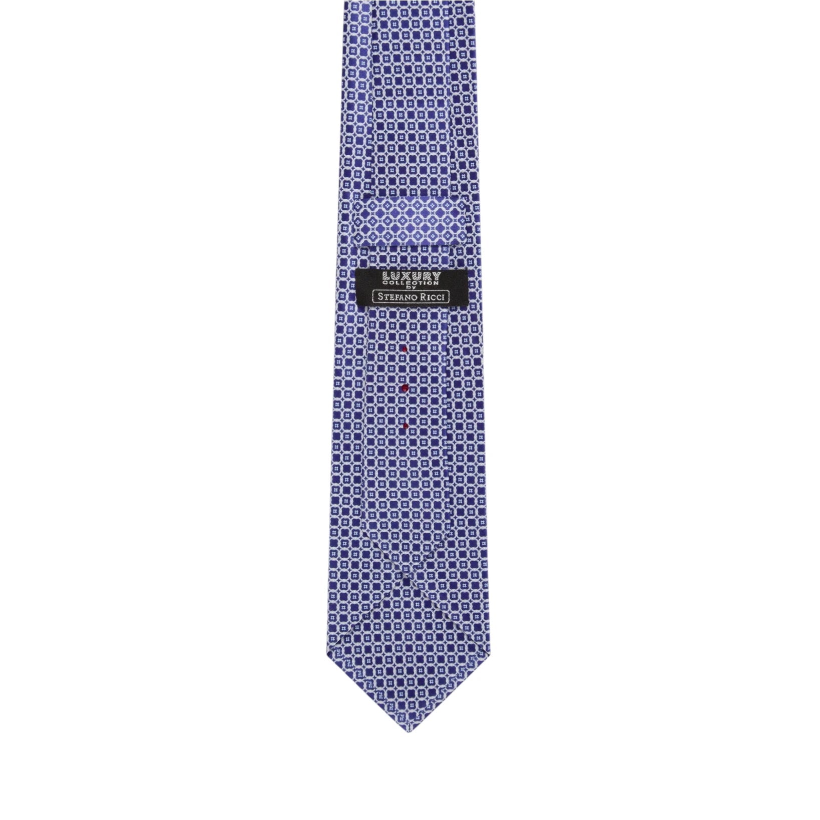 STEFANO RICCI Luxury Silk Long Tie BLUE/ARGENTO - Henry Bucks