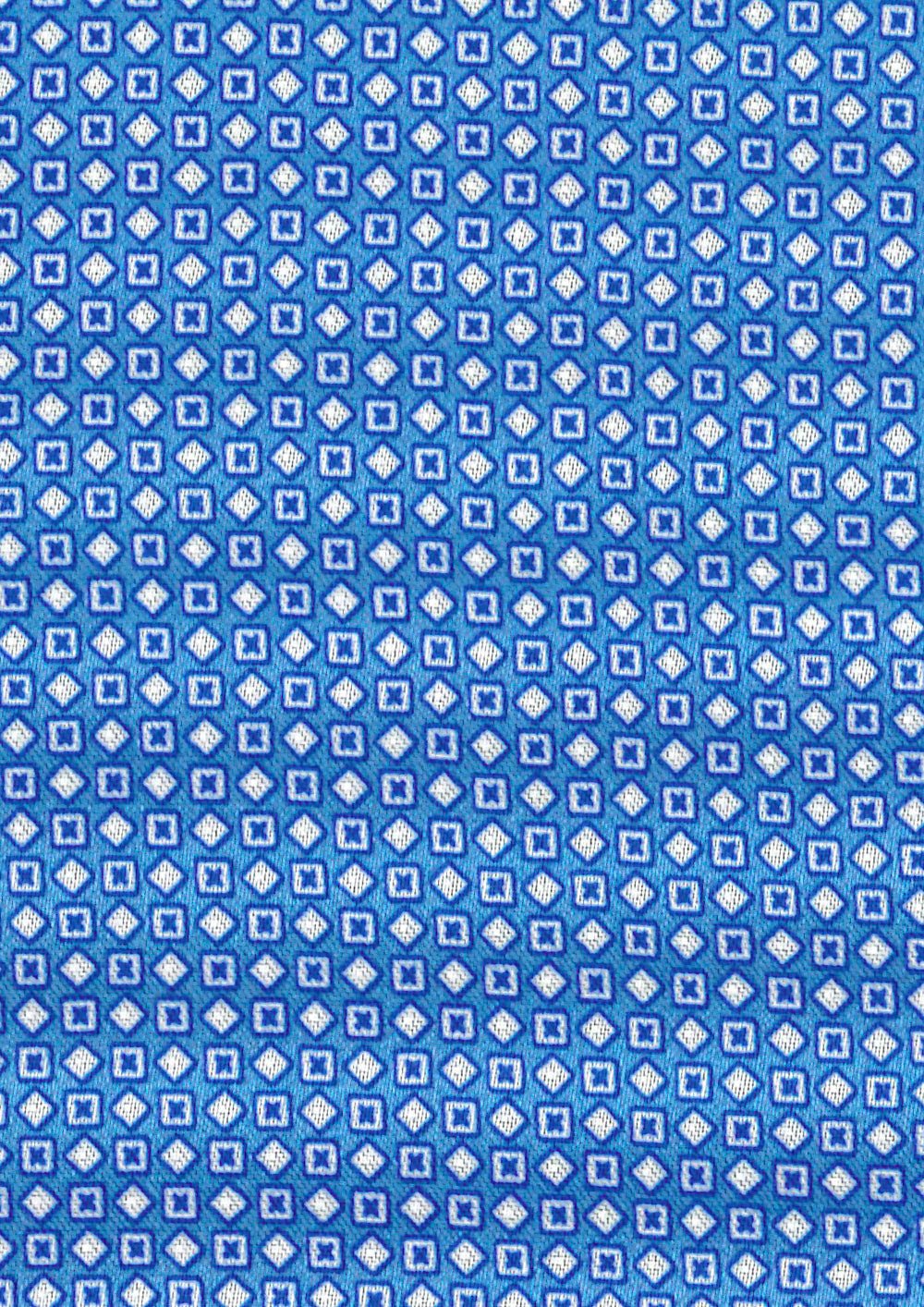 STEFANO RICCI Luxury Silk Long Tie LIGHT BLUE/WHITE - Henry Bucks