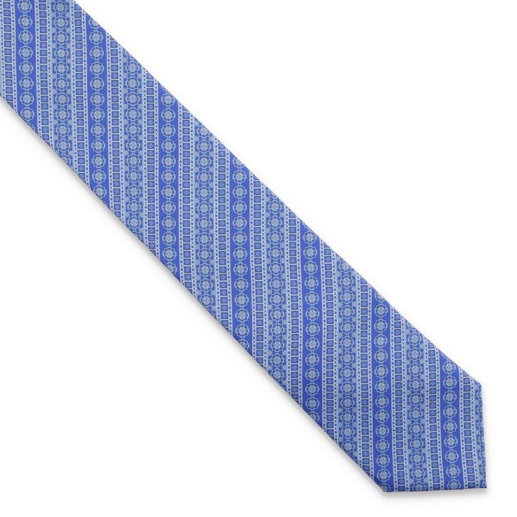 STEFANO RICCI Luxury Silk Tie BLUE - Henry Bucks