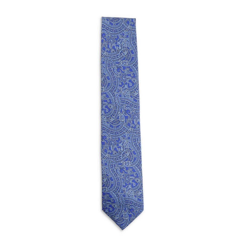 STEFANO RICCI Luxury Silk Tie BLUE - Henry Bucks