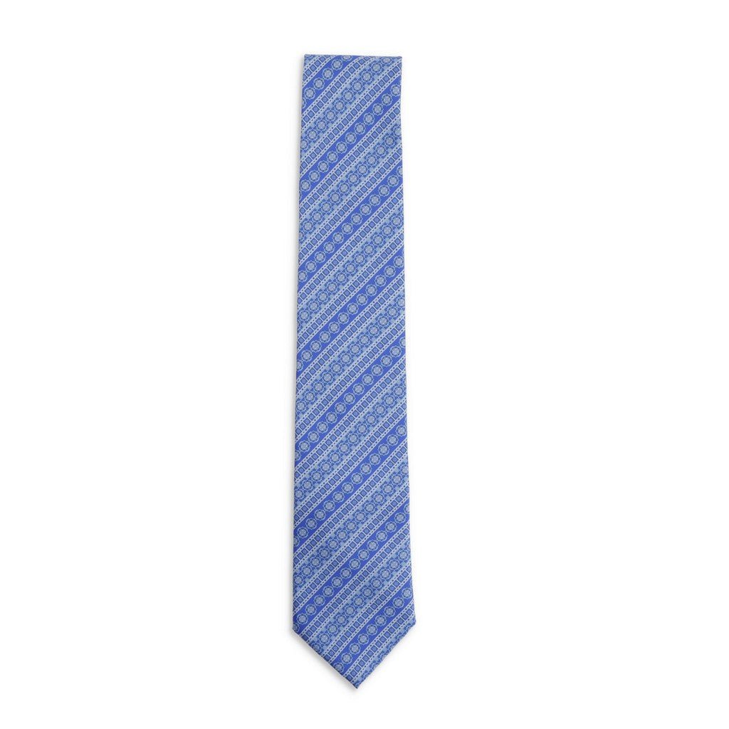 STEFANO RICCI Luxury Silk Tie BLUE - Henry Bucks