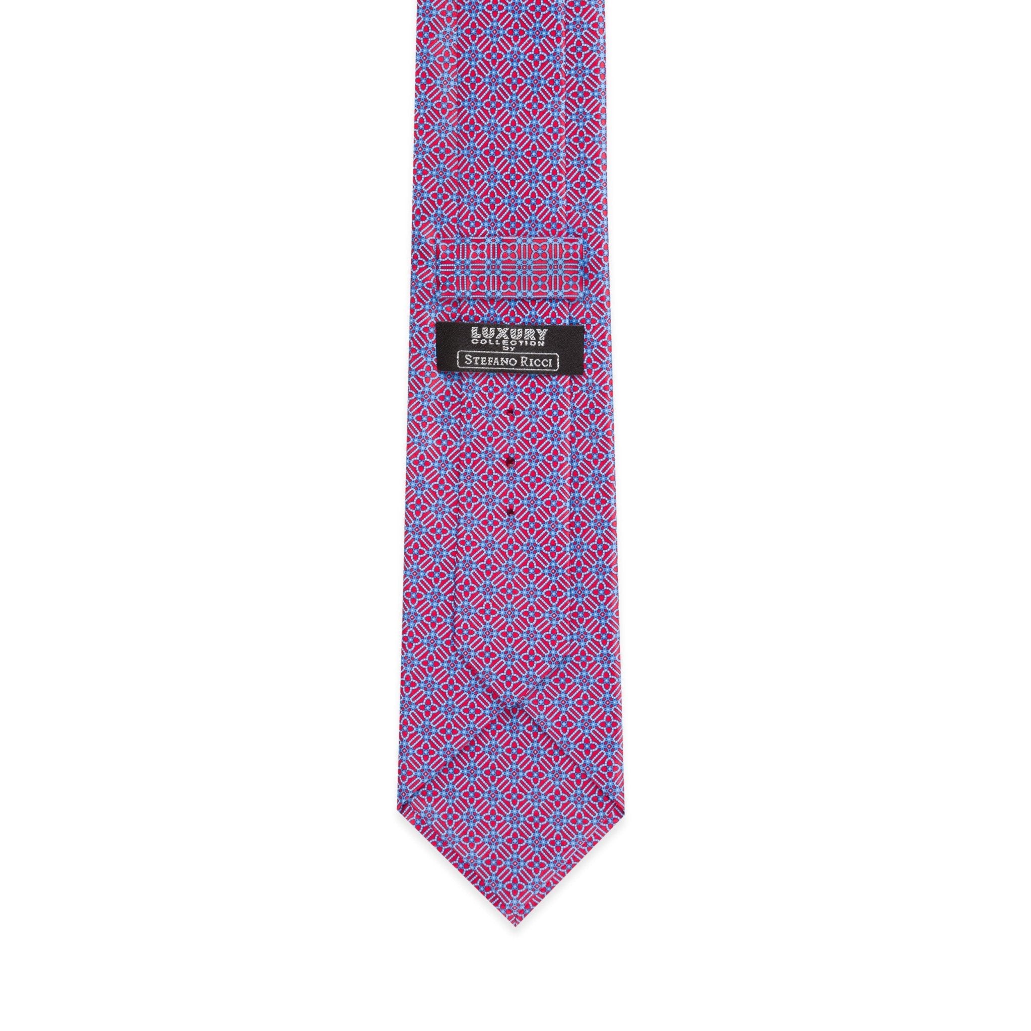 STEFANO RICCI Luxury Silk Tie CORAL - Henry Bucks