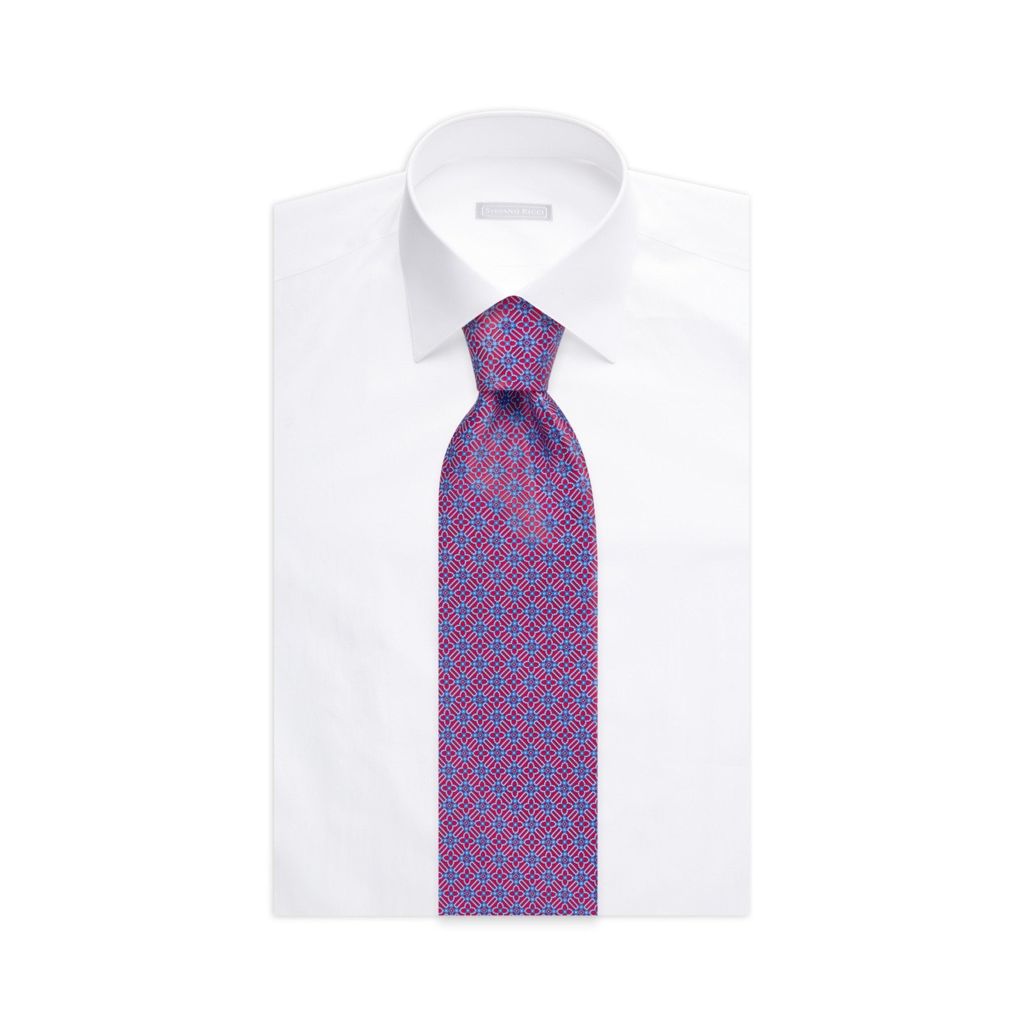 STEFANO RICCI Luxury Silk Tie CORAL - Henry Bucks