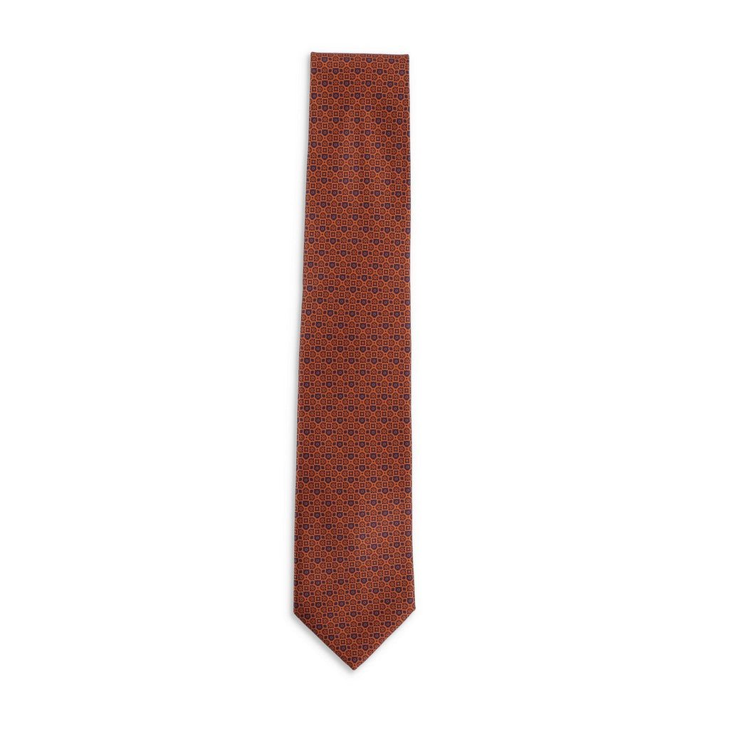 STEFANO RICCI Luxury Silk Tie ORANGE - Henry Bucks