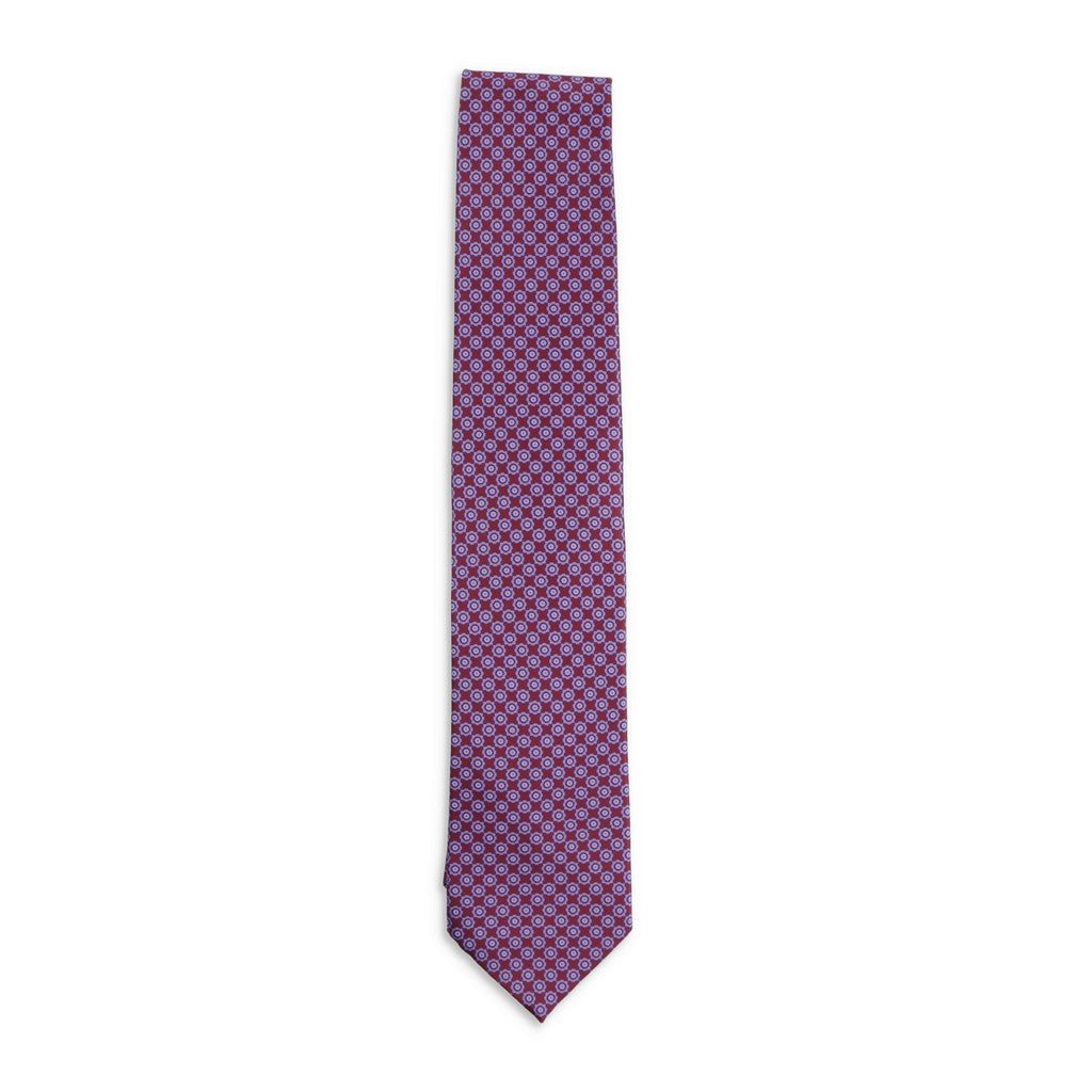 STEFANO RICCI Luxury Silk Tie PINK/BLUE - Henry Bucks