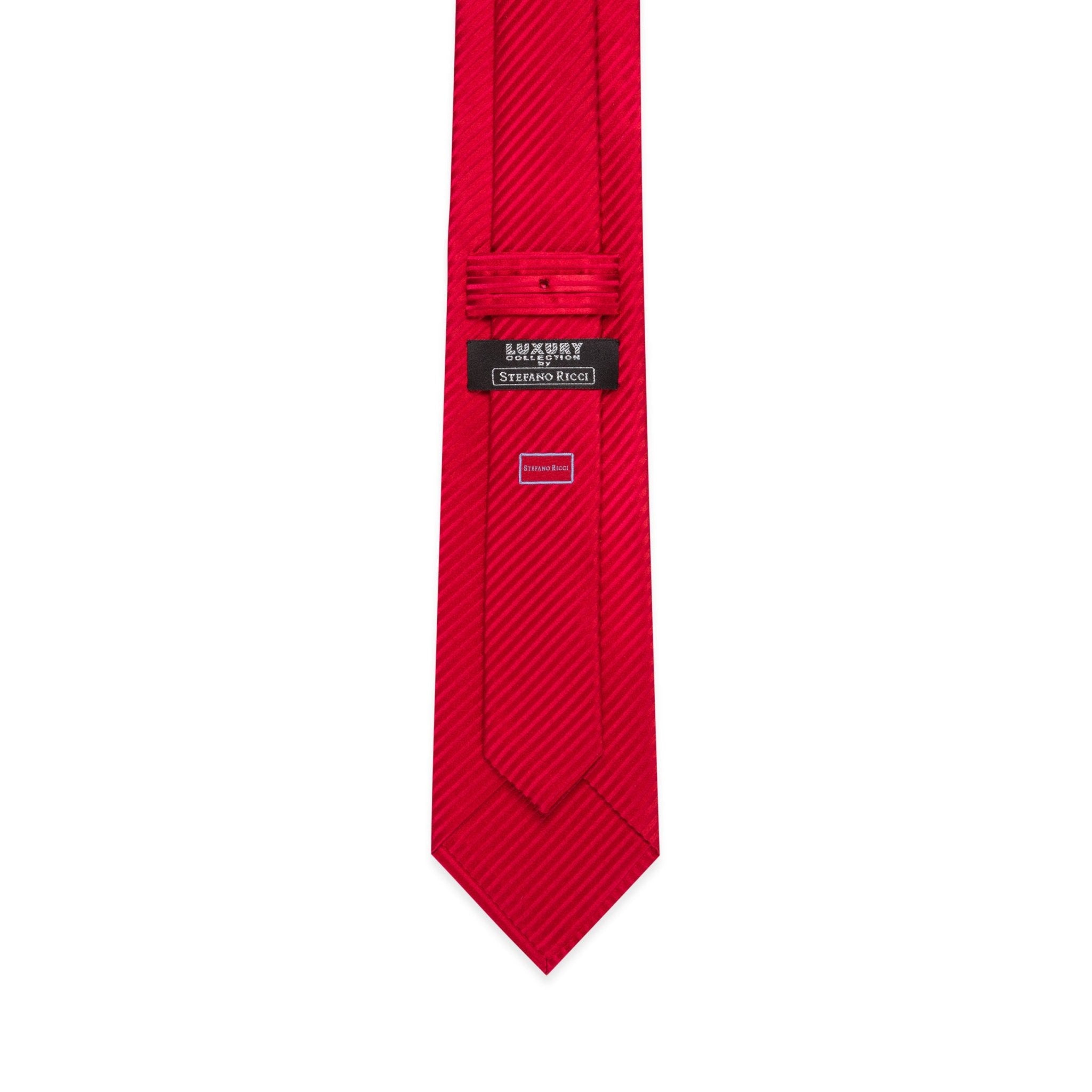 STEFANO RICCI Luxury Silk Tie RED - Henry Bucks