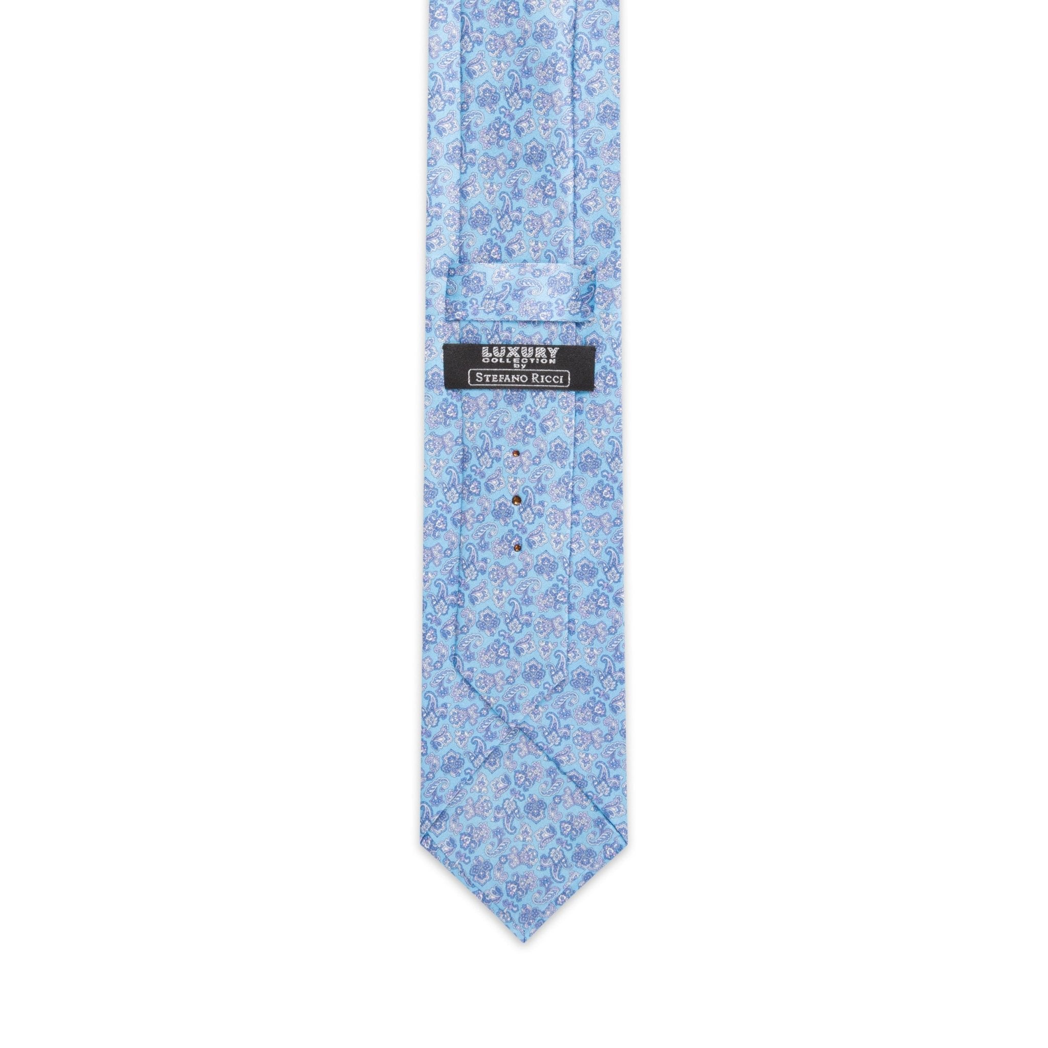 STEFANO RICCI Luxury Silk Tie TURQUOISE - Henry Bucks