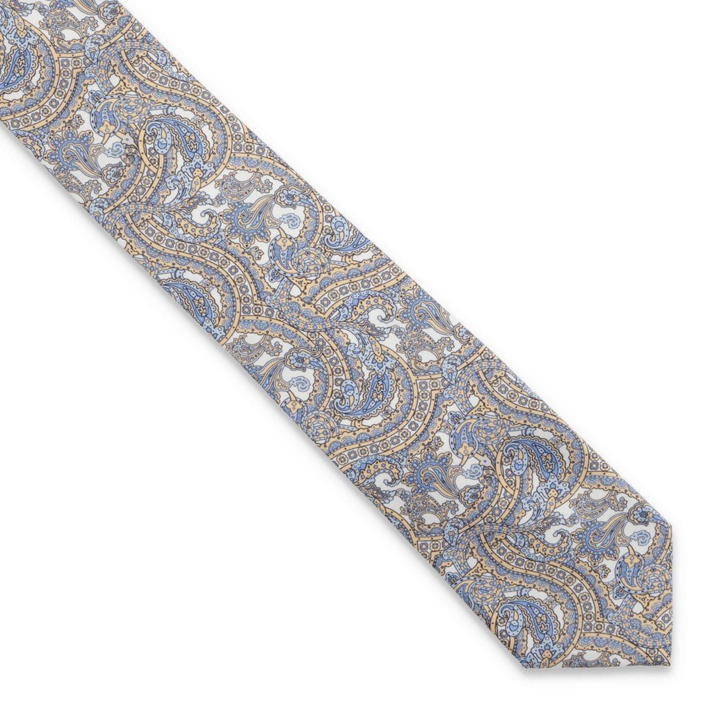 STEFANO RICCI Luxury Silk Tie YELLOW - Henry Bucks