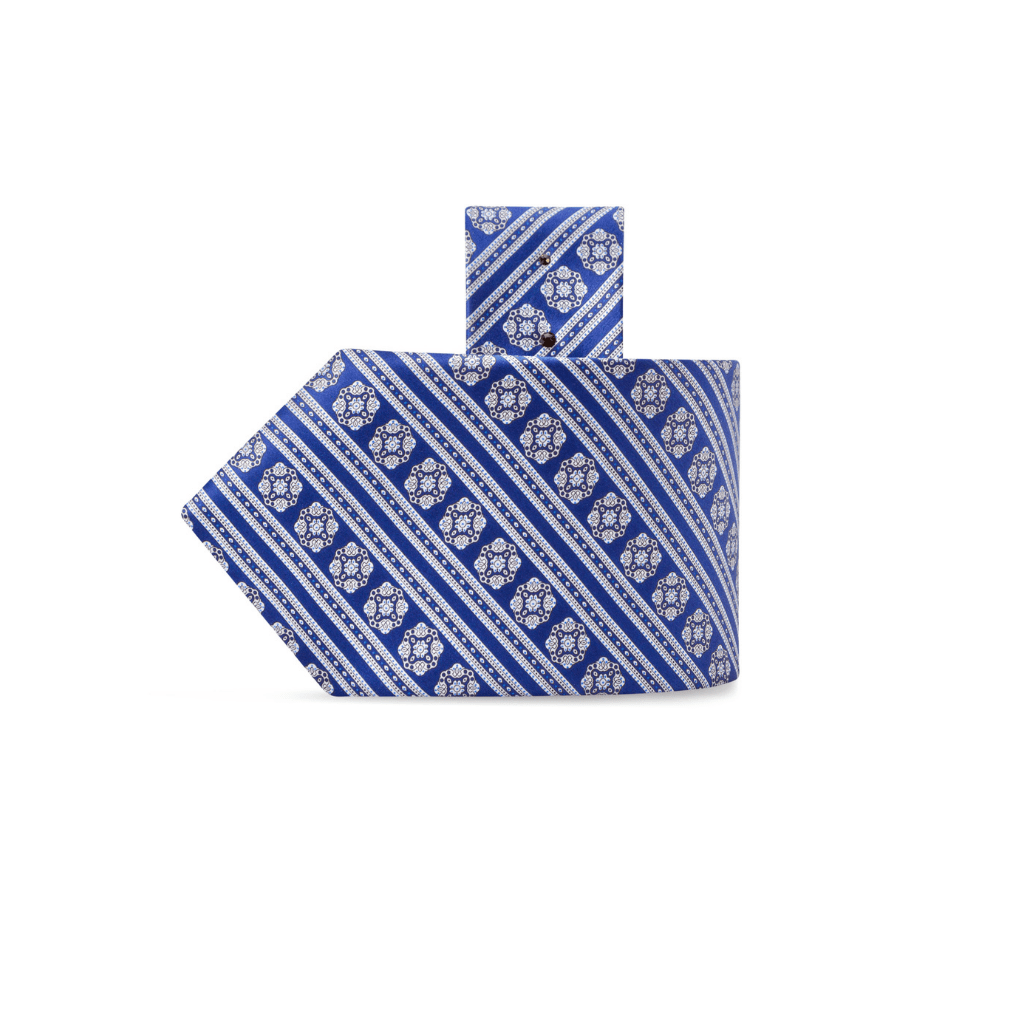 STEFANO RICCI Luxury Stripe Silk Tie NAVY - Henry Bucks