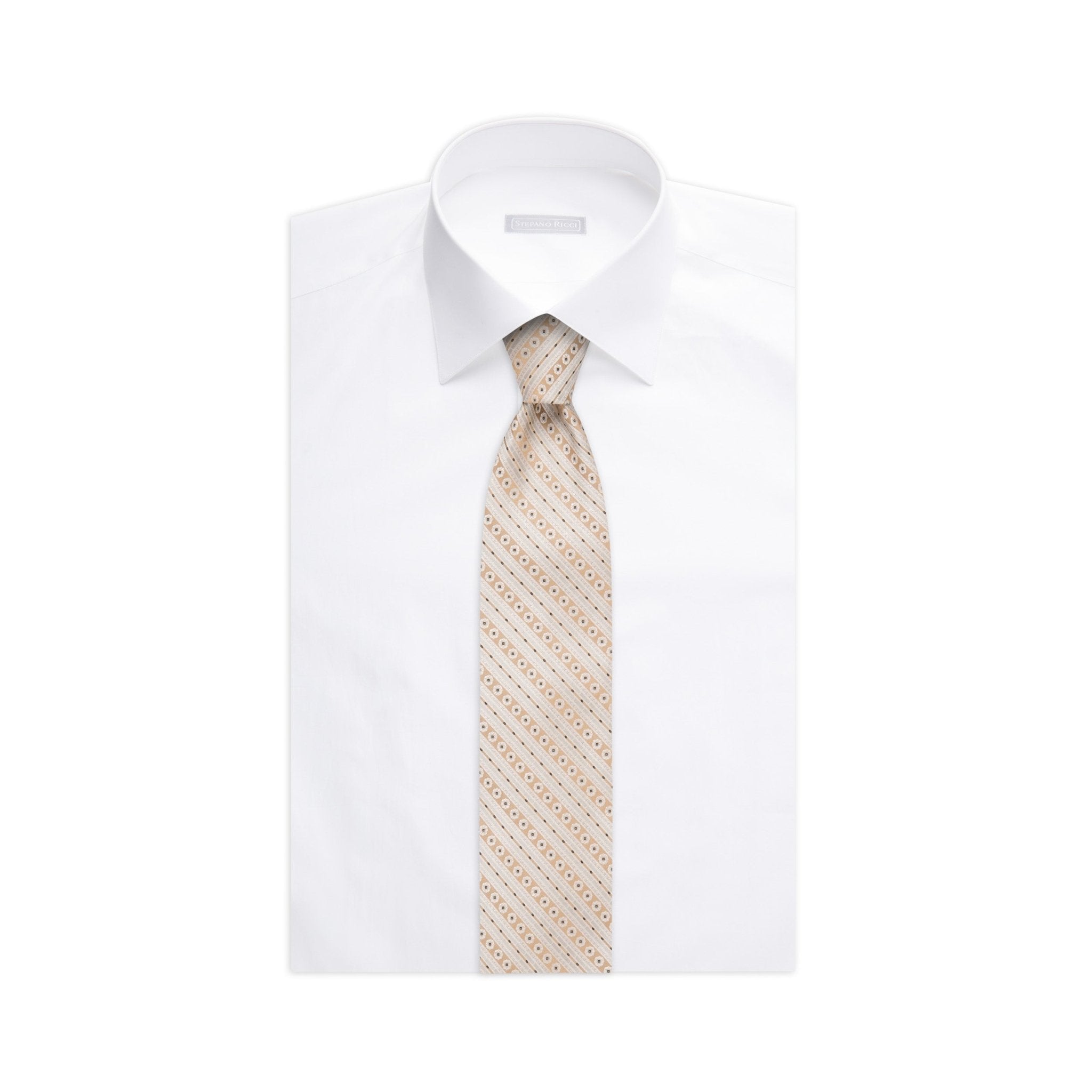 STEFANO RICCI Luxury Tie BEIGE - Henry Bucks