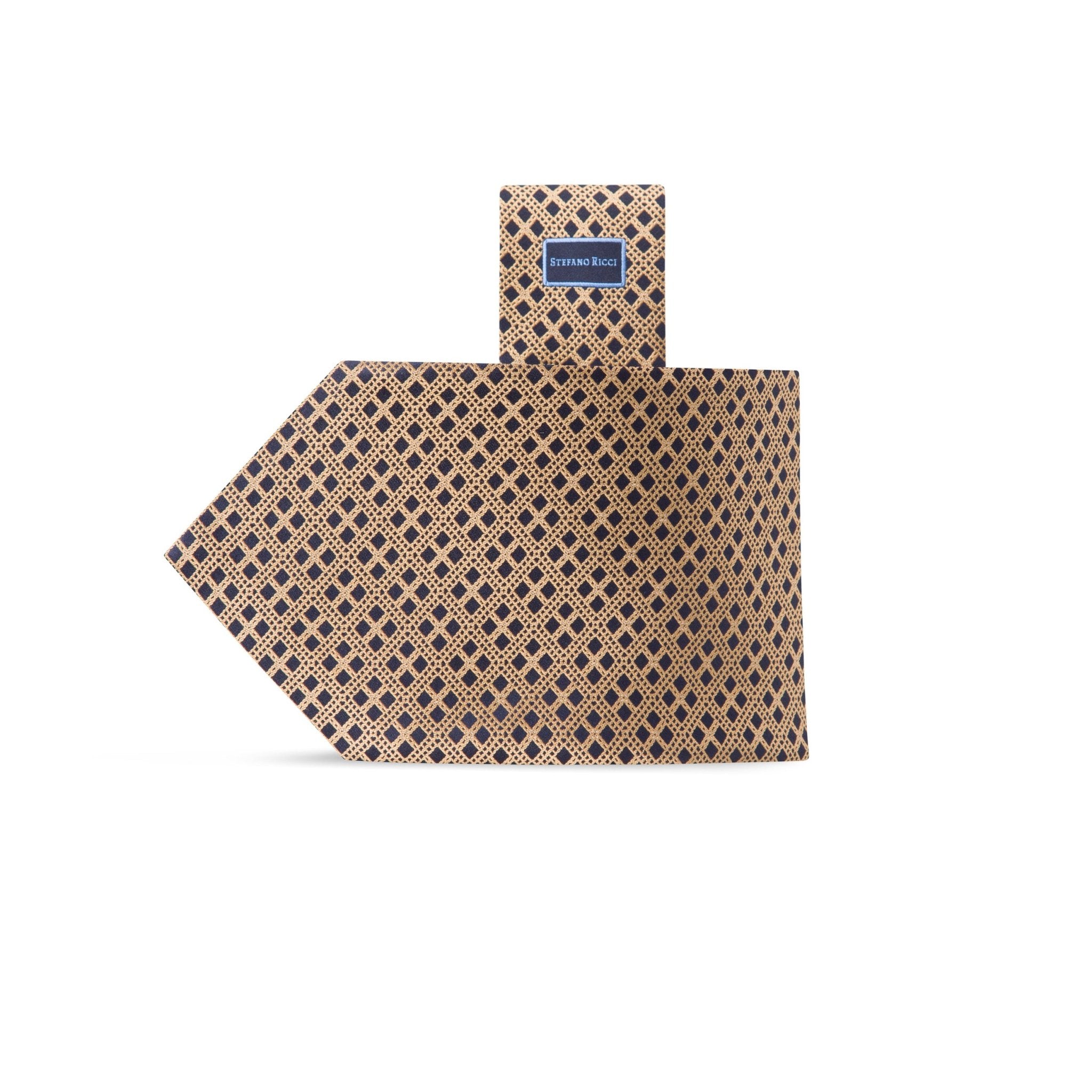 STEFANO RICCI Luxury Tie BLACK/GOLD - Henry Bucks