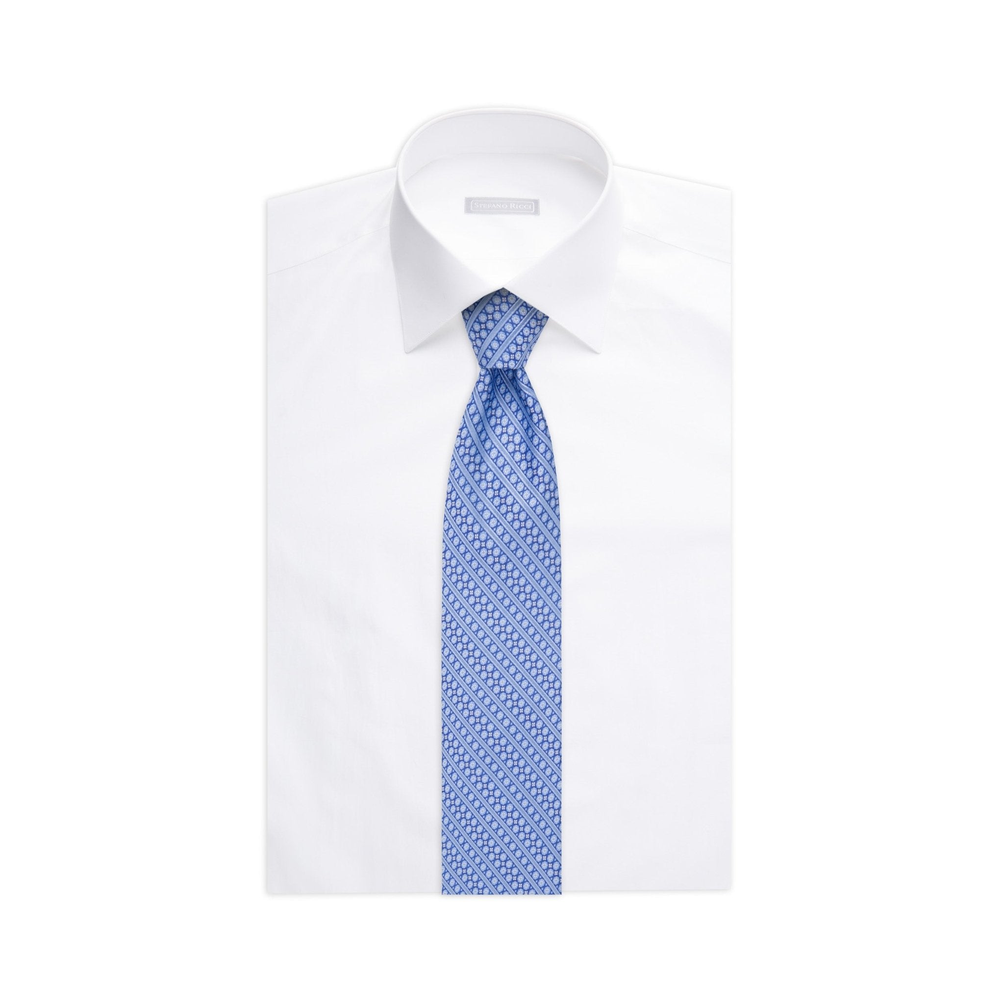 STEFANO RICCI Luxury Tie BLUE - Henry Bucks