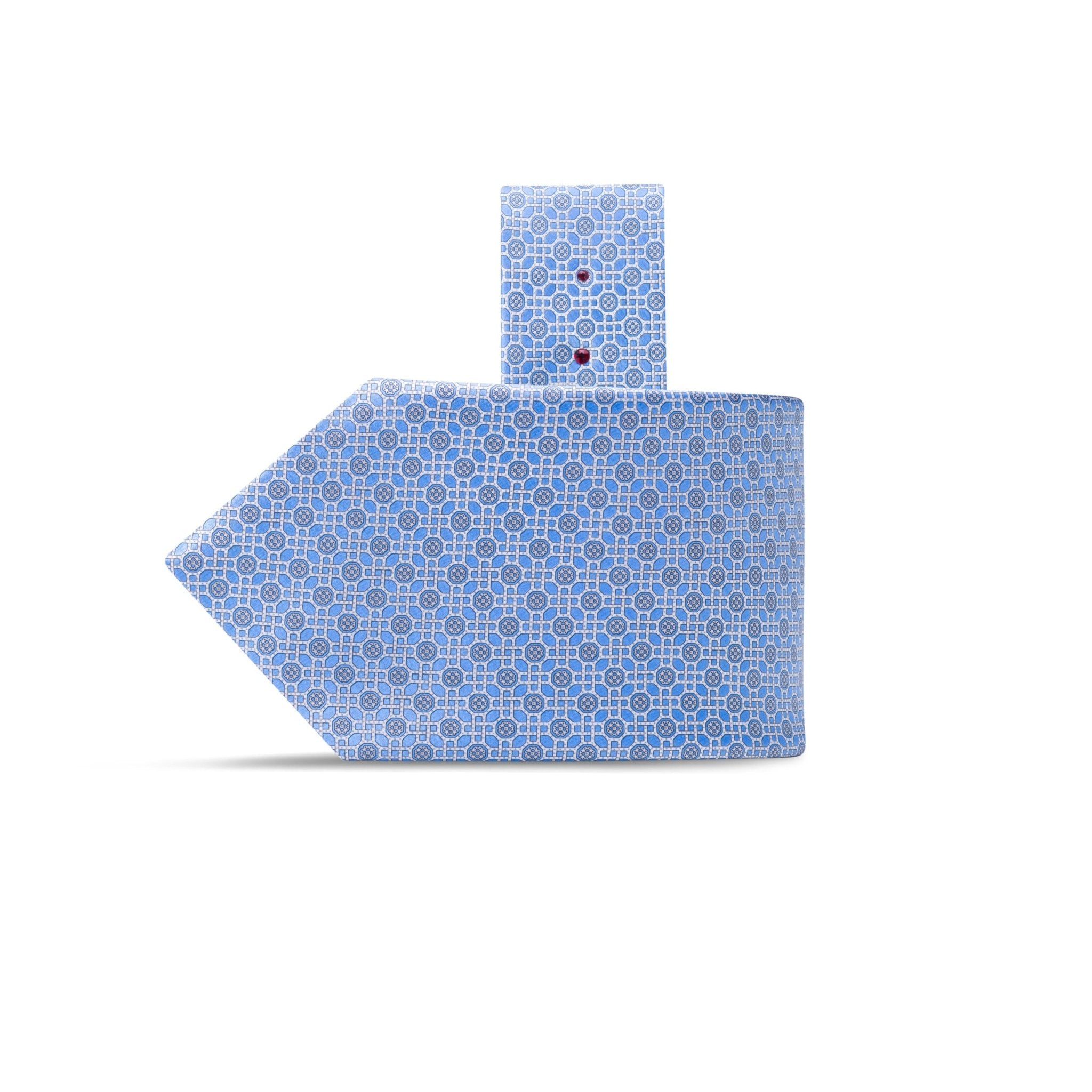 STEFANO RICCI Luxury Tie LIGHT BLUE/SILVER - Henry Bucks