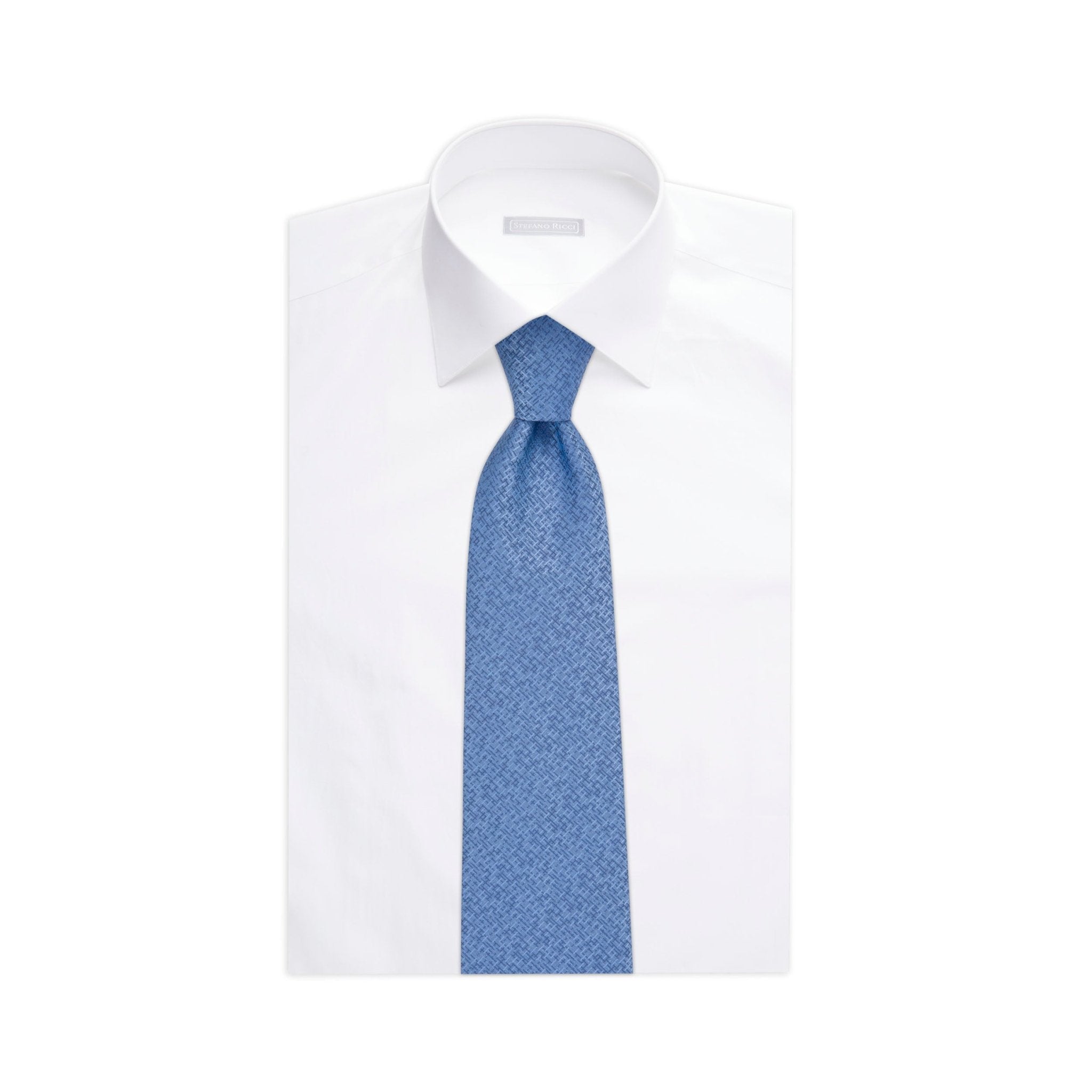 STEFANO RICCI Luxury Tie LIGHT BLUE - Henry Bucks