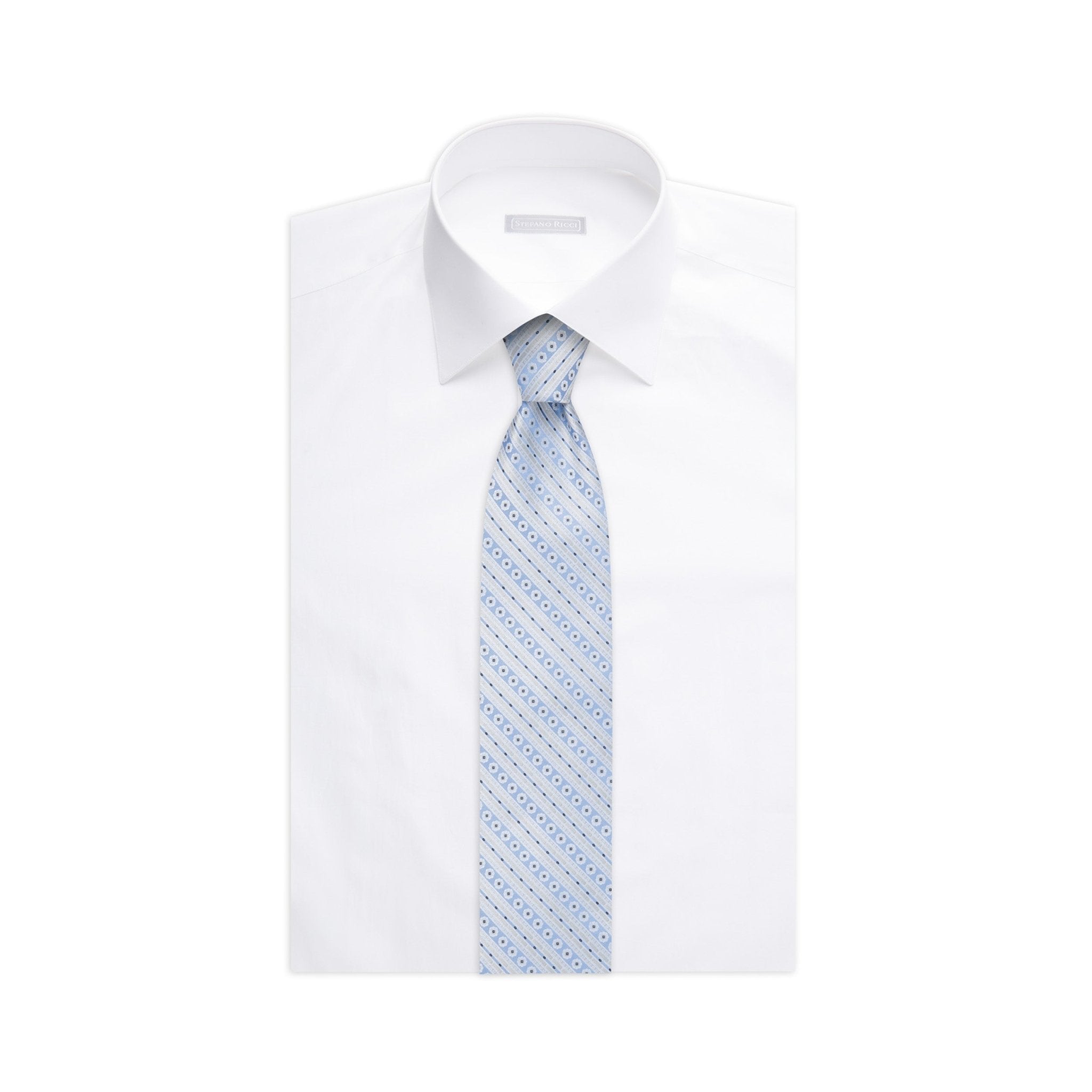 STEFANO RICCI Luxury Tie LIGHT BLUE - Henry Bucks