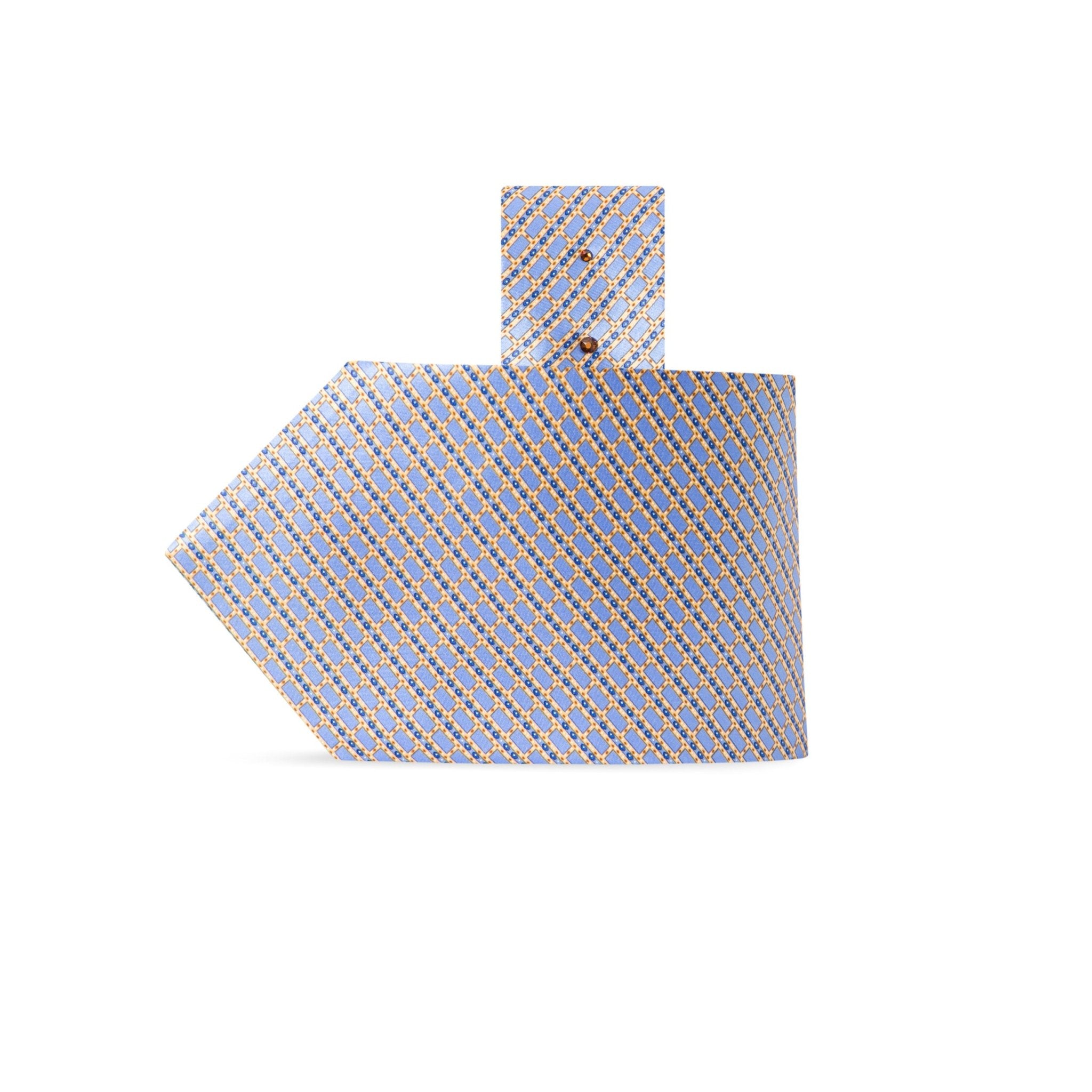 STEFANO RICCI Luxury Tie LIGHT BLUE/YELLOW - Henry Bucks