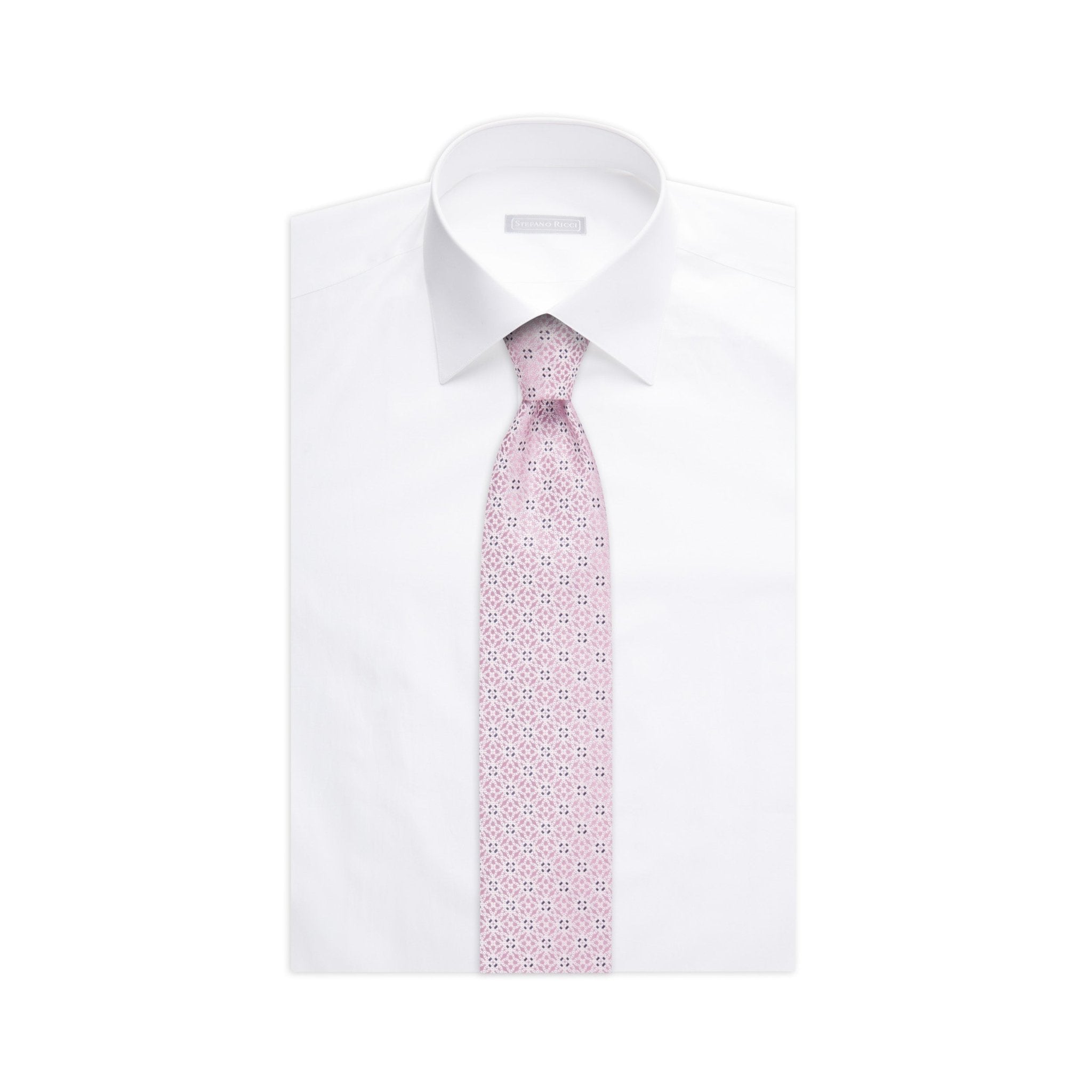STEFANO RICCI Luxury Tie PINK - Henry Bucks