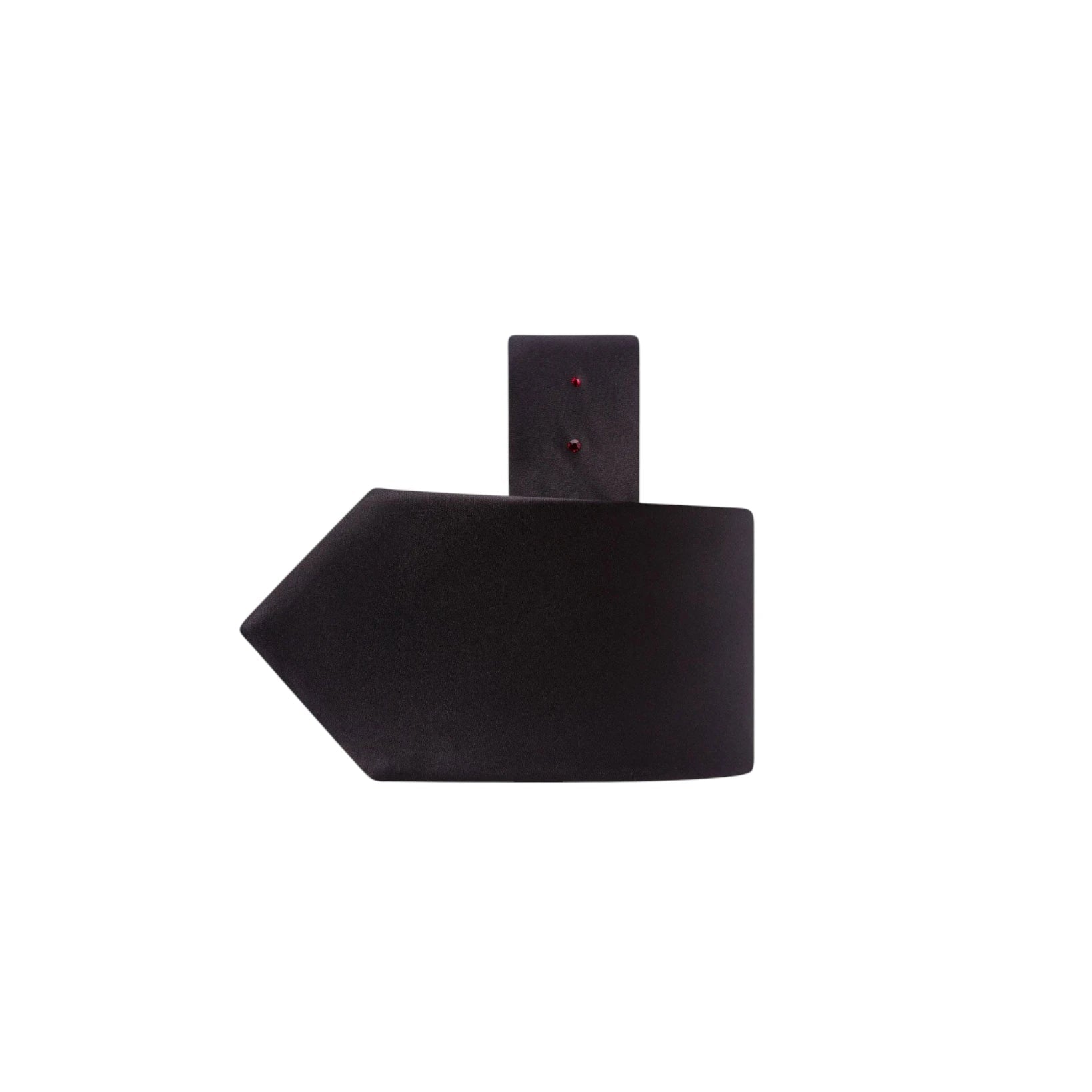 STEFANO RICCI Plain Silk Tie BLACK - Henry Bucks