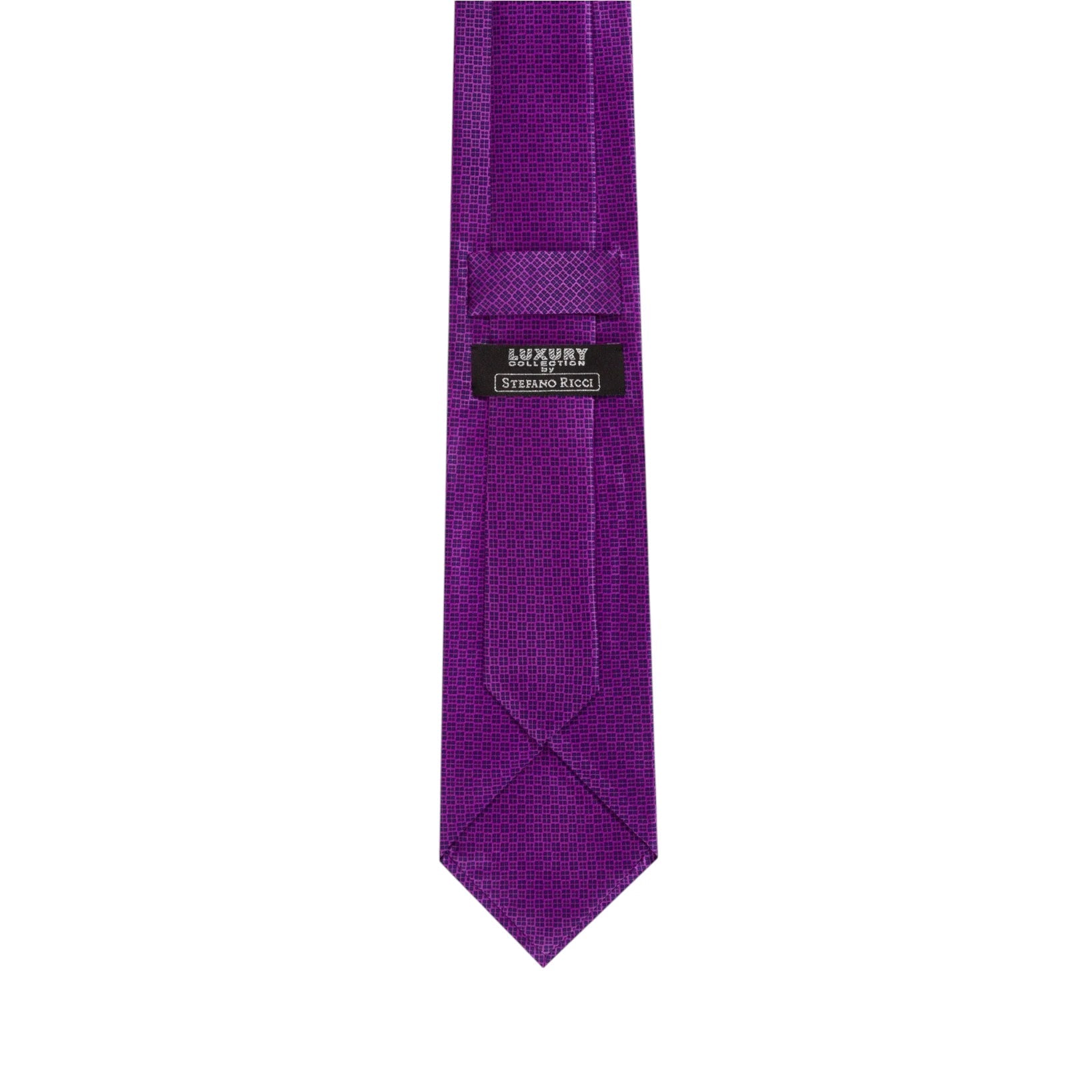 STEFANO RICCI Silk Luxury Tie BLUE/PURPLE - Henry Bucks