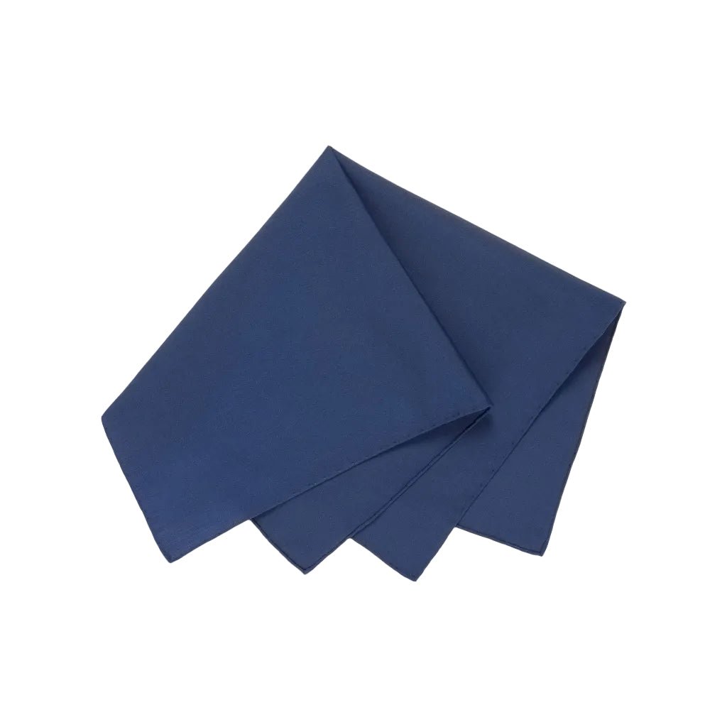 STEFANO RICCI Silk Pocket Square NAVY - Henry Bucks