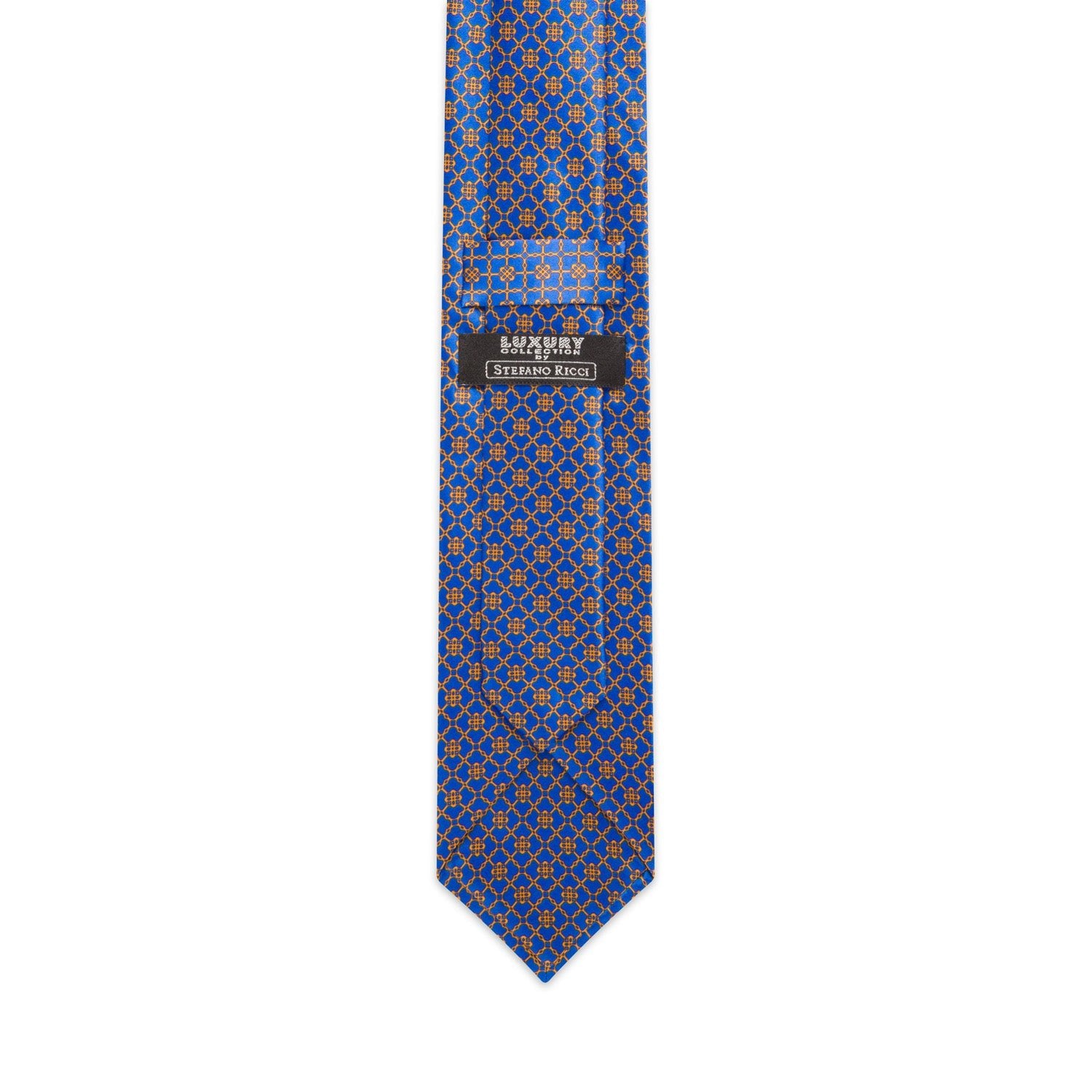 STEFANO RICCI Silk Tie BLUE/YELLOW - Henry BucksTies68AW240027 - BLUYEL