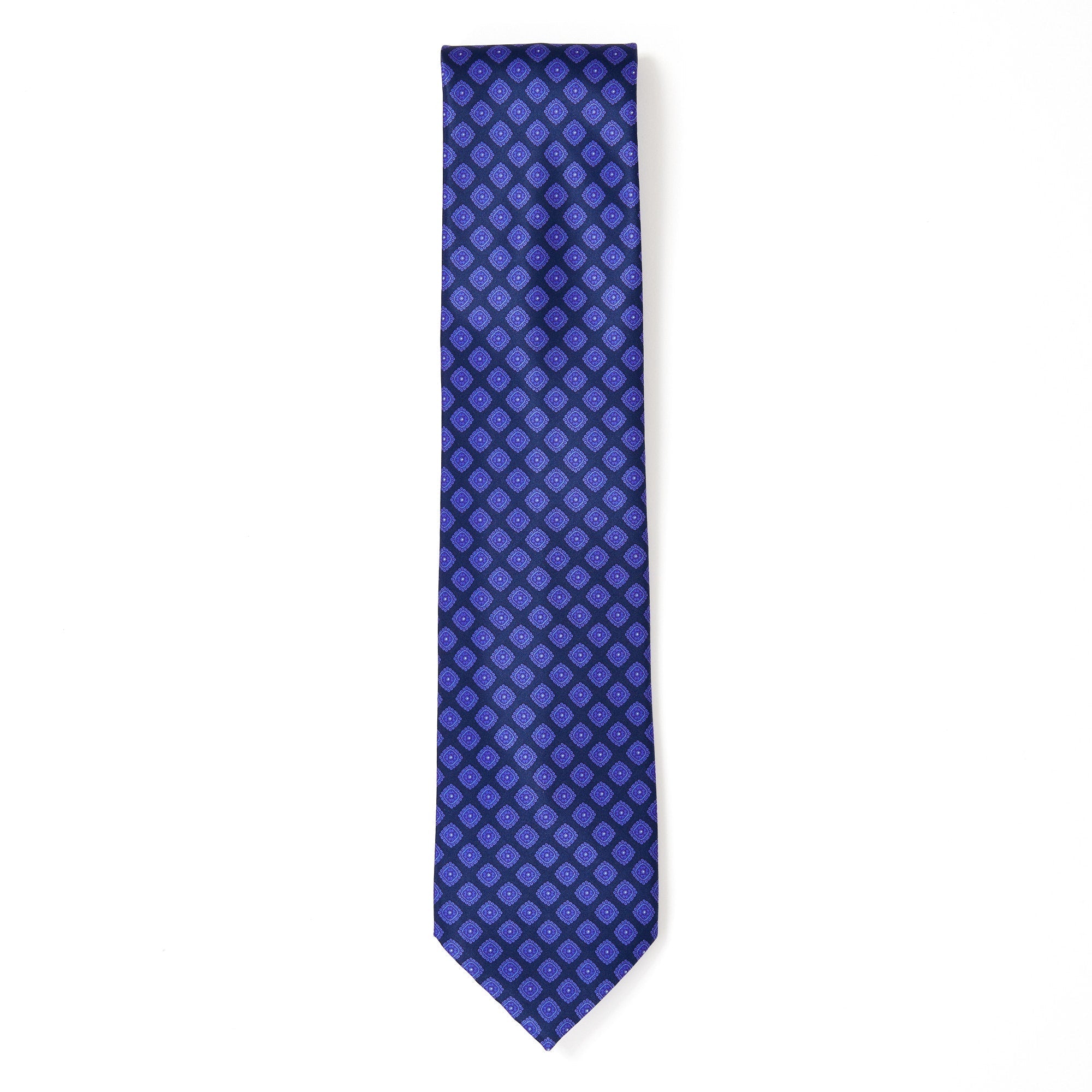 STEFANO RICCI Square Pattern Tie BLUE/PURPLE - Henry BucksTies13SS220077 - BLUPPL