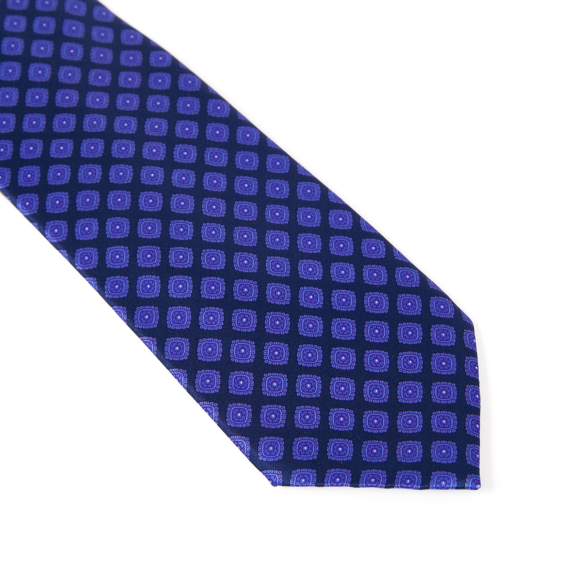 STEFANO RICCI Square Pattern Tie BLUE/PURPLE - Henry BucksTies13SS220077 - BLUPPL