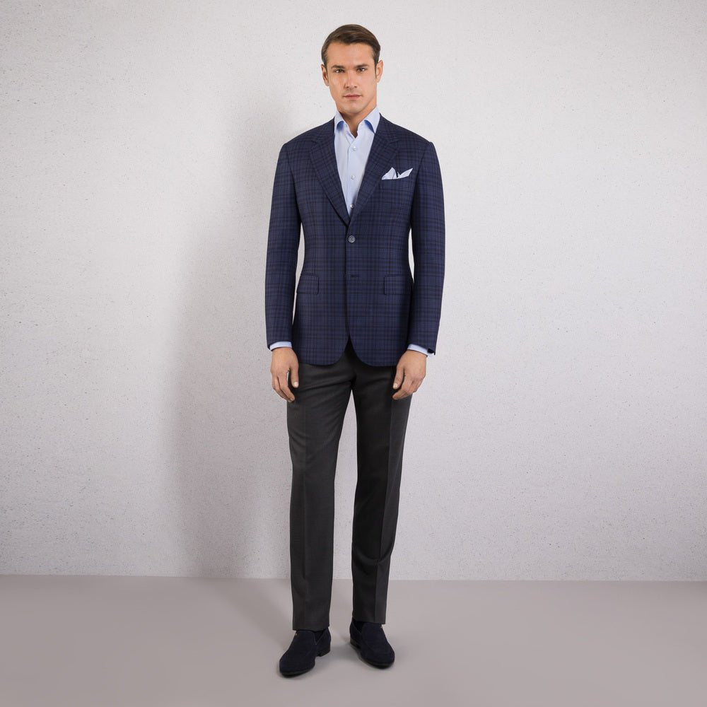 STEFANO RICCI Woven Two Button Jacket BLUE - Henry BucksBlazers33AW240007 - BLUE - 52