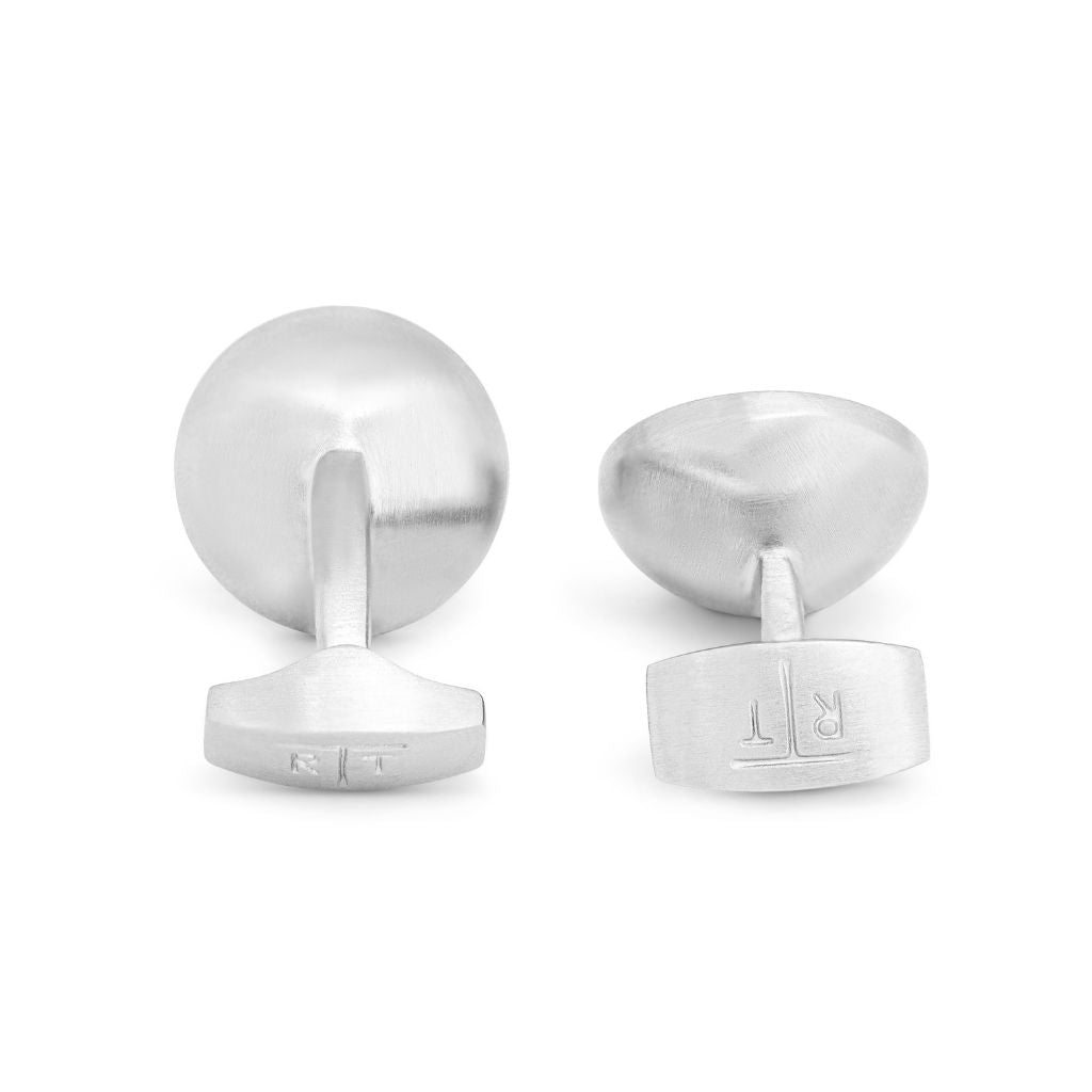 TATEOSSIAN Round Cufflinks BLUE - Henry Bucks