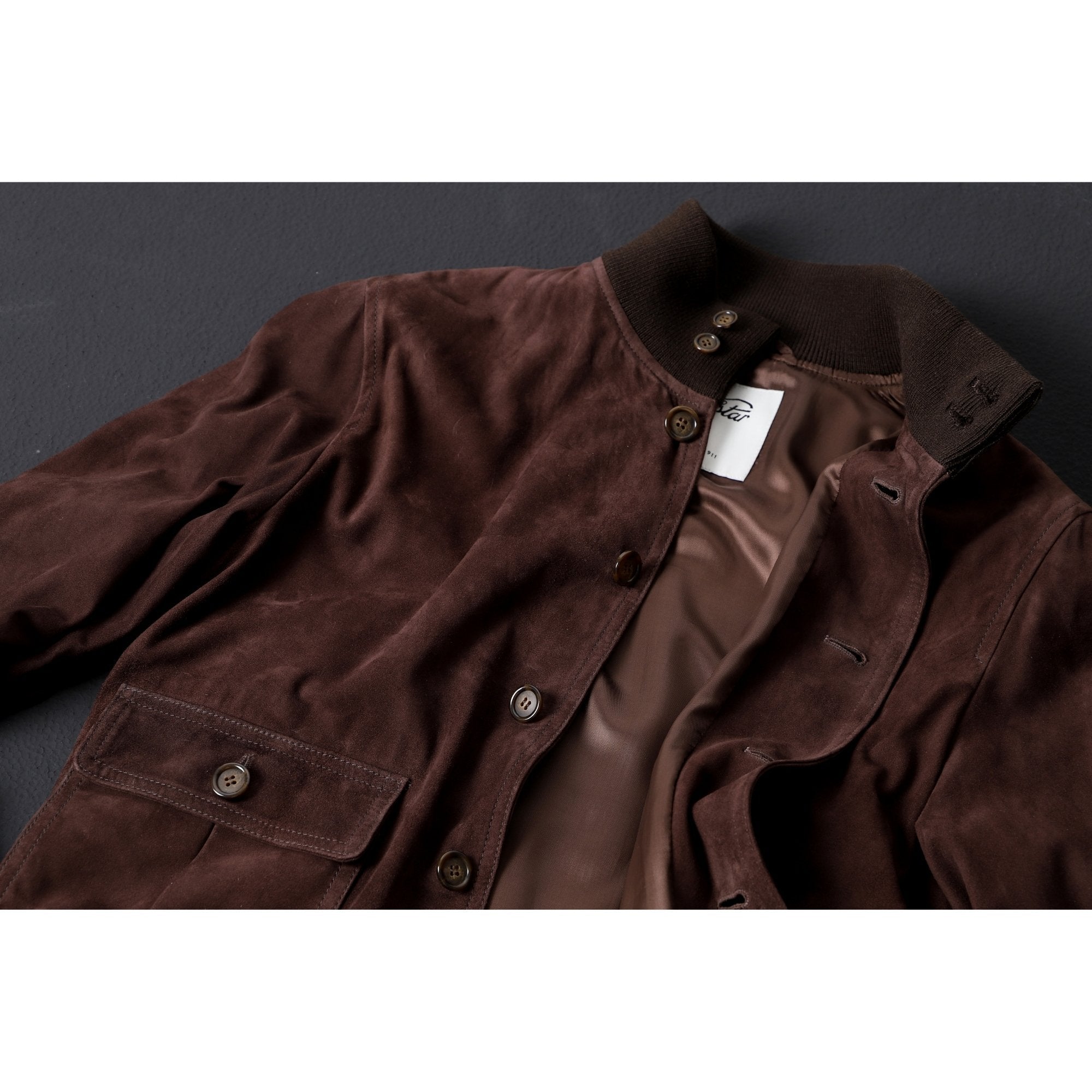 VALSTAR Lined Suede Jacket CAFFE - Henry Bucks