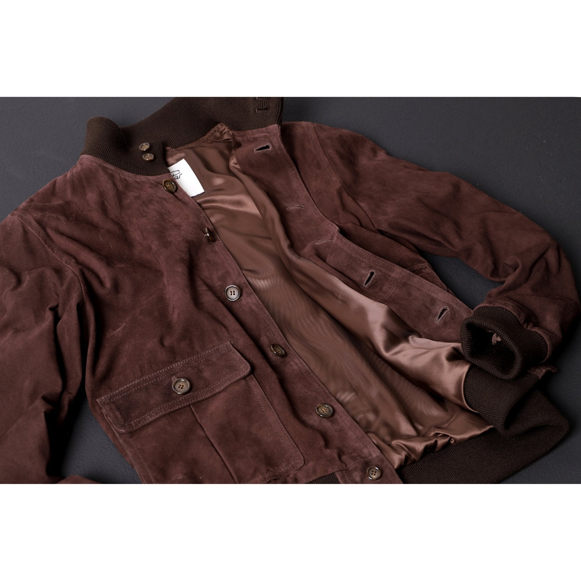 VALSTAR Lined Suede Jacket CAFFE - Henry Bucks