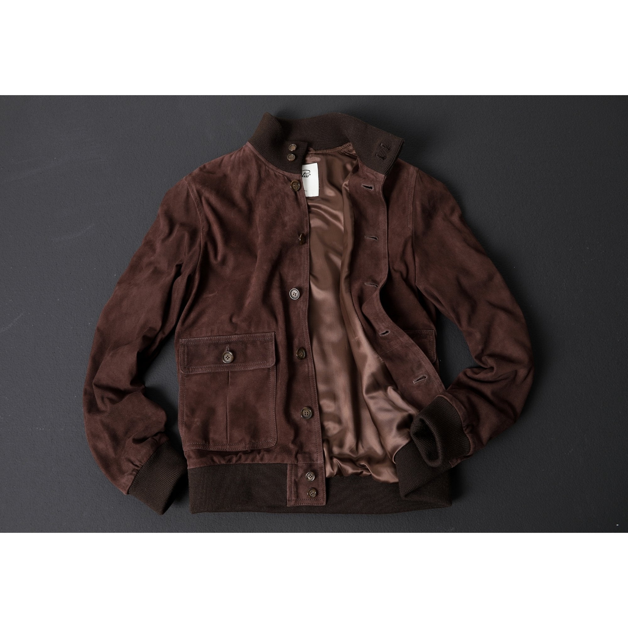 VALSTAR Lined Suede Jacket CAFFE - Henry Bucks