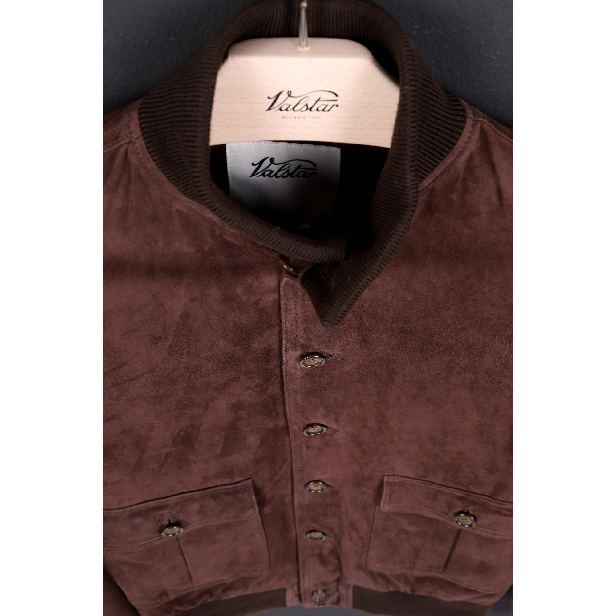 VALSTAR Lined Suede Jacket CAFFE - Henry Bucks