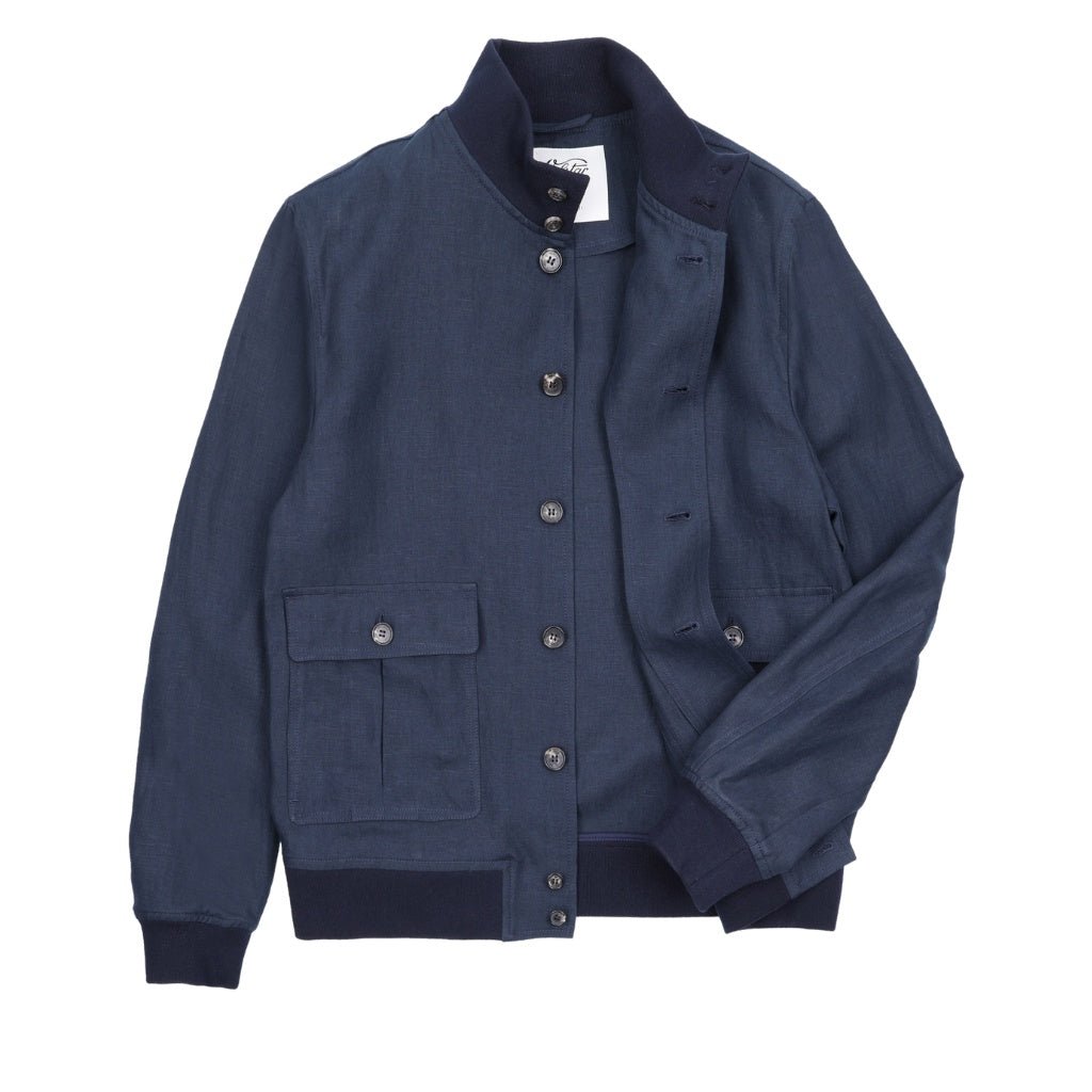 VALSTAR Linen Valstarino Jacket NAVY REG - Henry Bucks