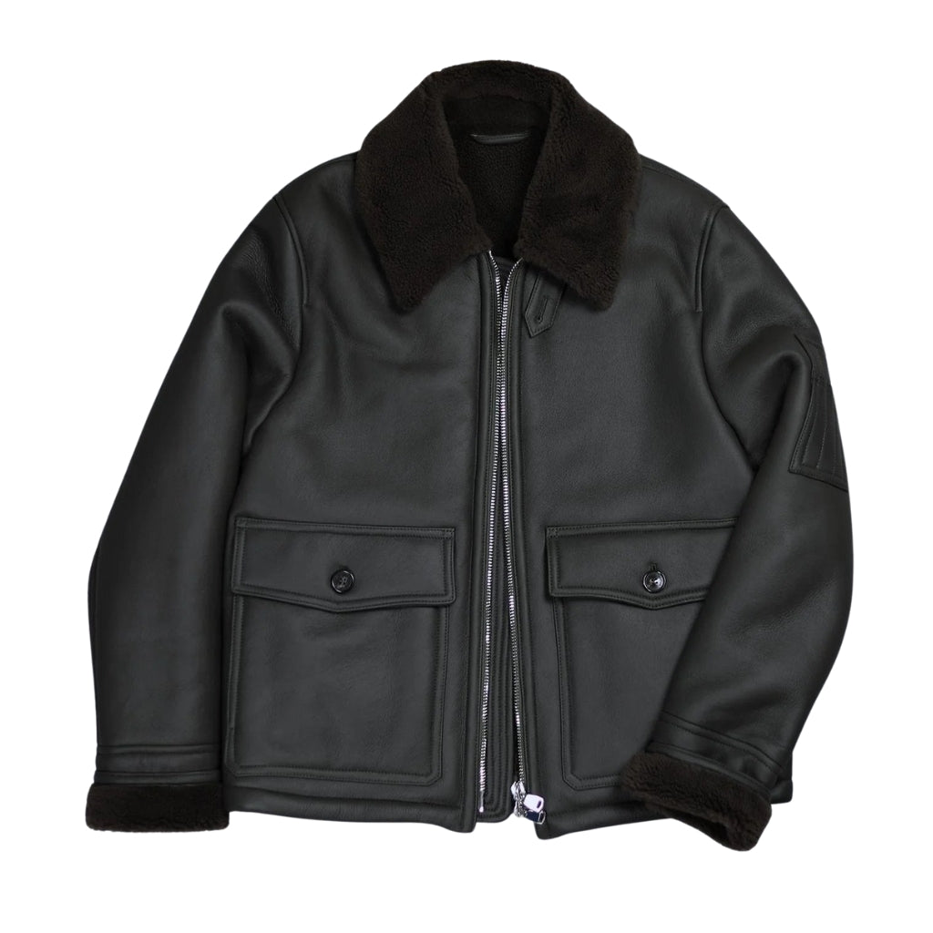 VALSTAR Nappa Shearling Bond Jacket BLACK - Henry Bucks