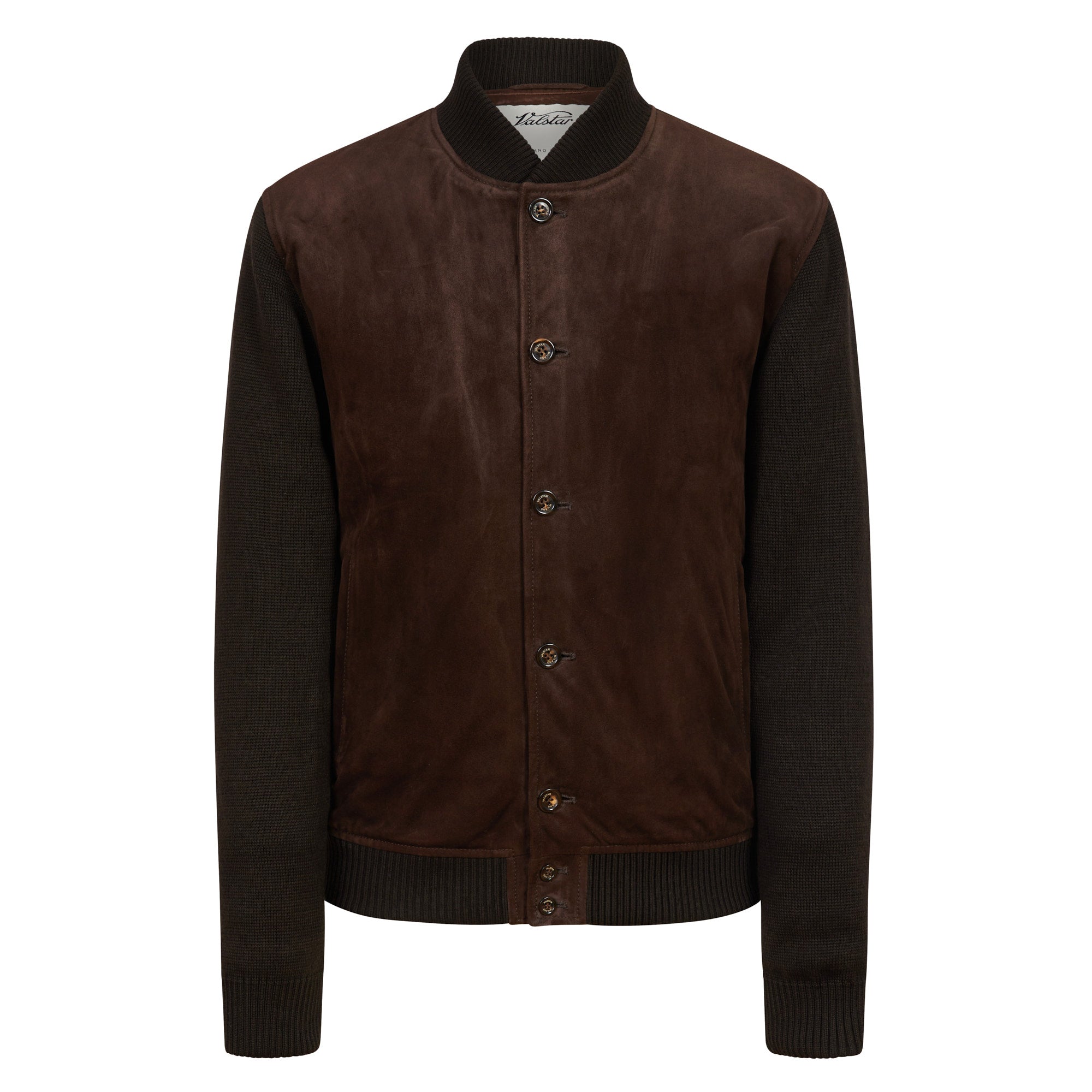 VALSTAR Suede Brown Bomber Jacket BROWN - Henry BucksCasual Jackets38AW230059 - BROWN - 50