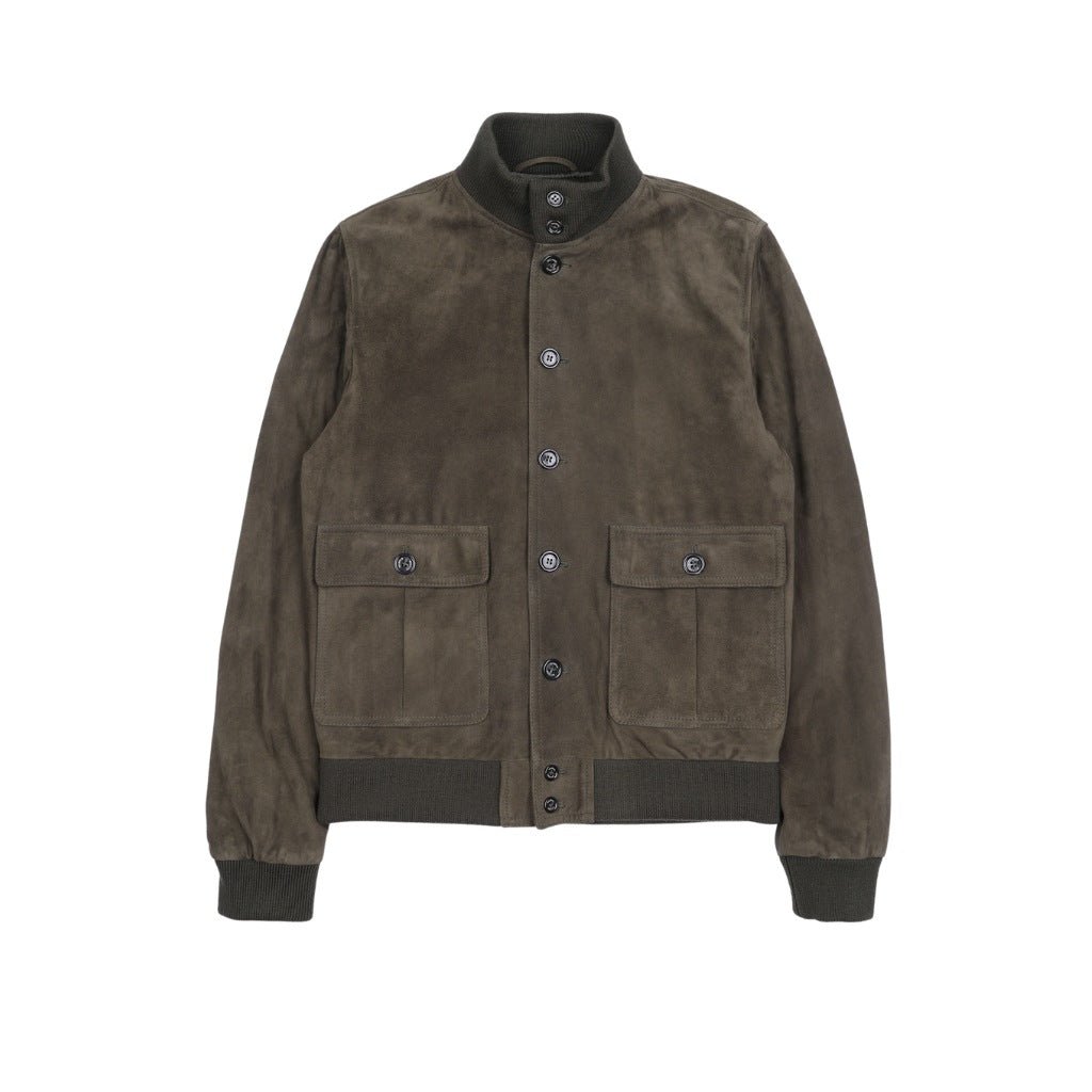 VALSTAR Suede Valstarino Jacket MILITARY GREEN REG - Henry Bucks