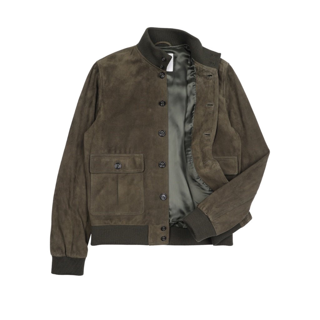 VALSTAR Suede Valstarino Jacket MILITARY GREEN REG - Henry Bucks