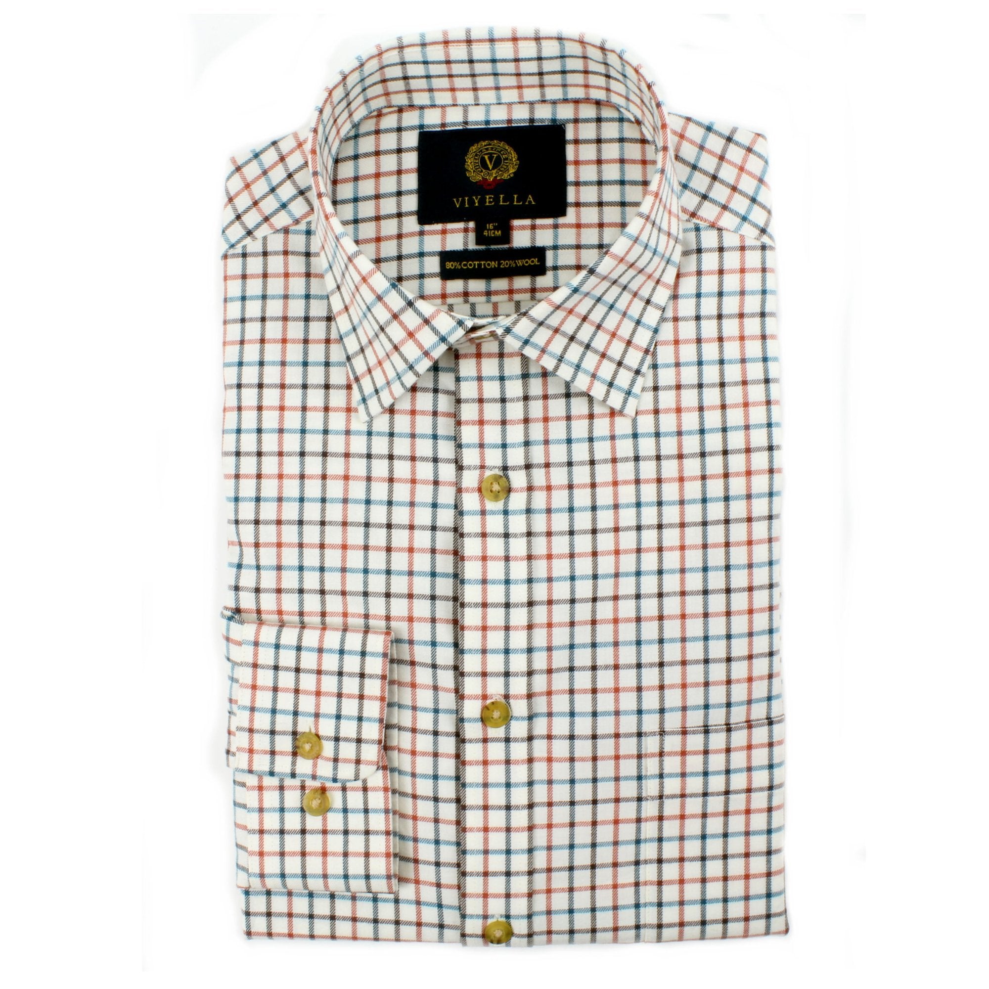 VIYELLA Classic Tattersall Shirt OCEAN - Henry BucksShirts05AW240003 - OCEAN - 15/S